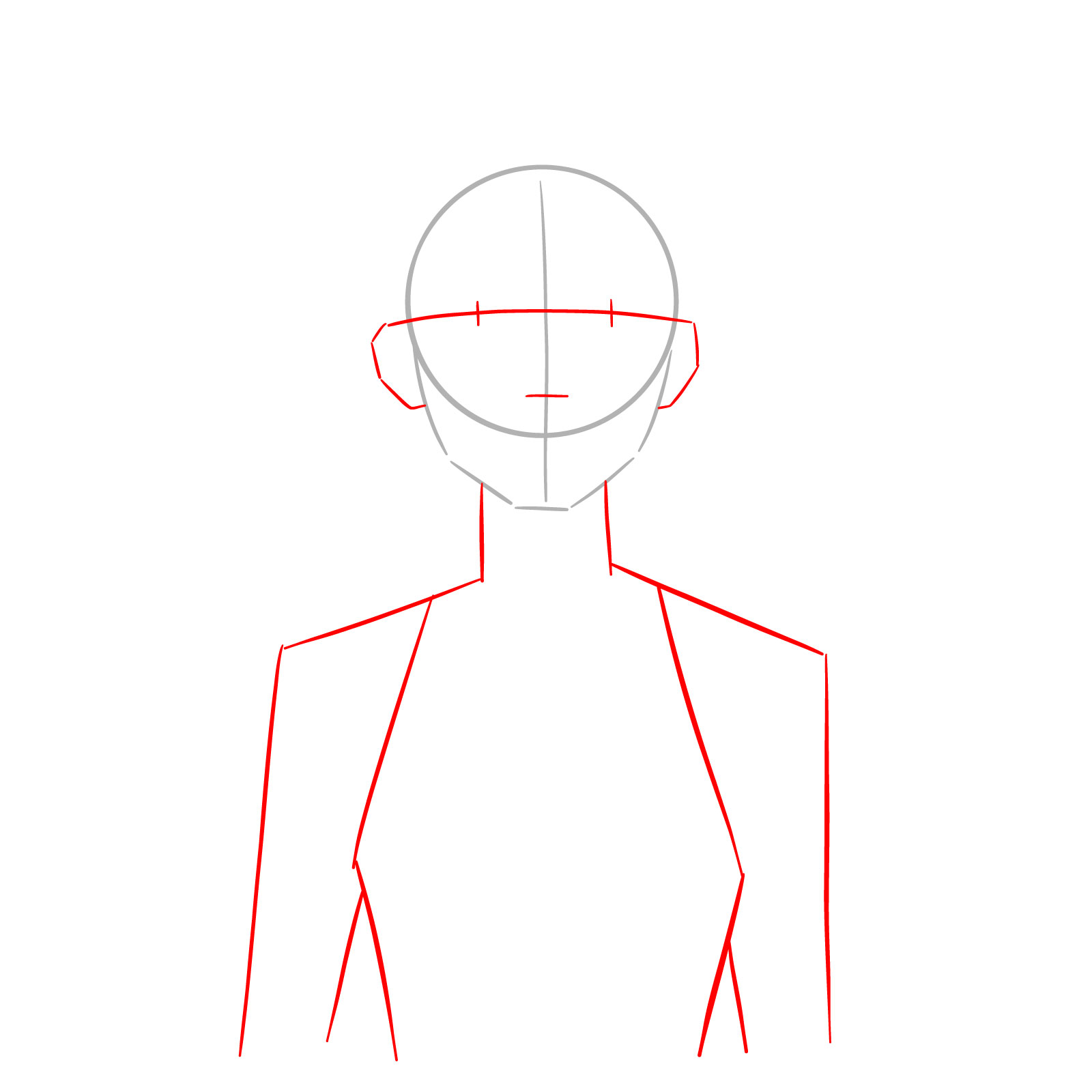 How to Draw Rumi in Demon Form - step 02