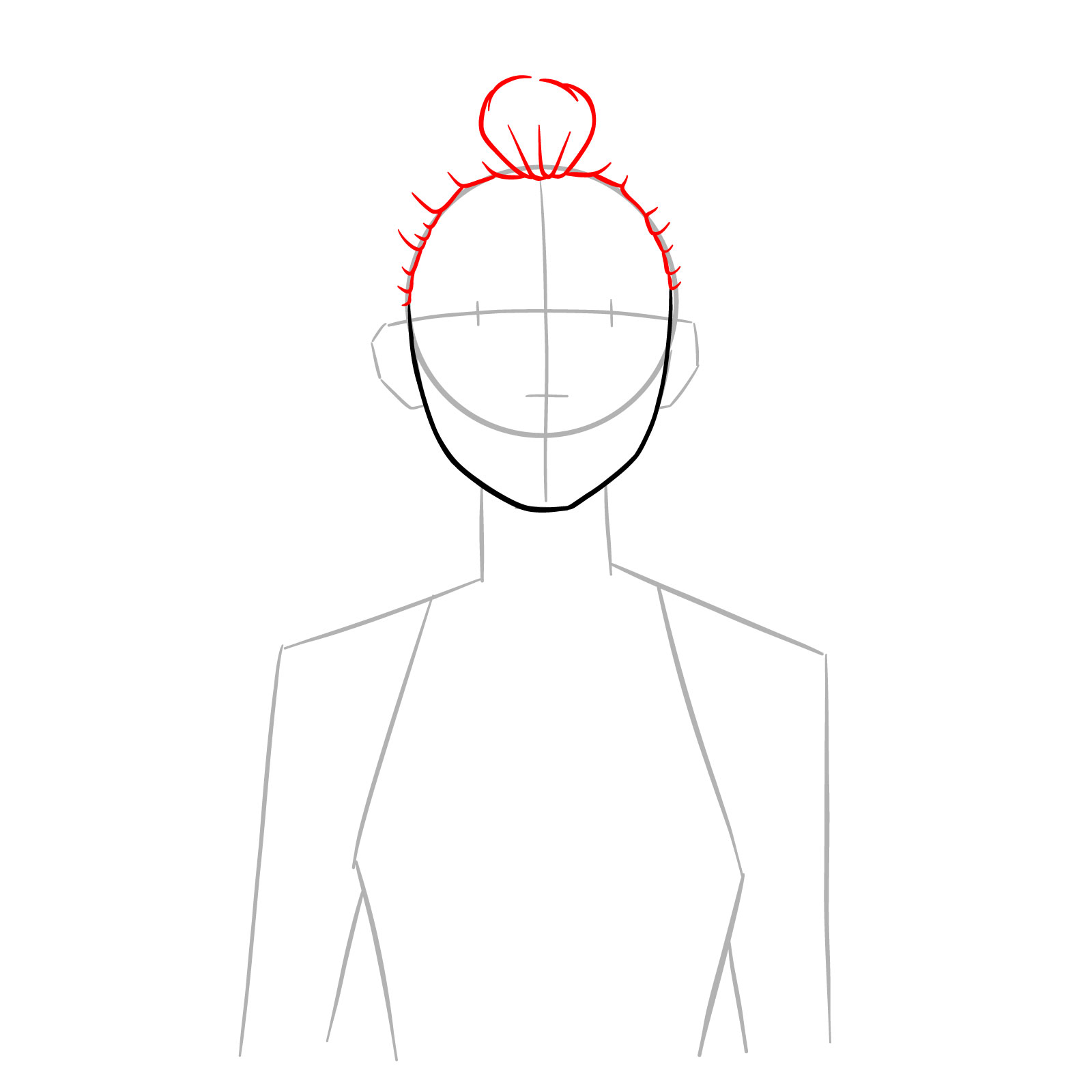 How to Draw Rumi in Demon Form - step 04