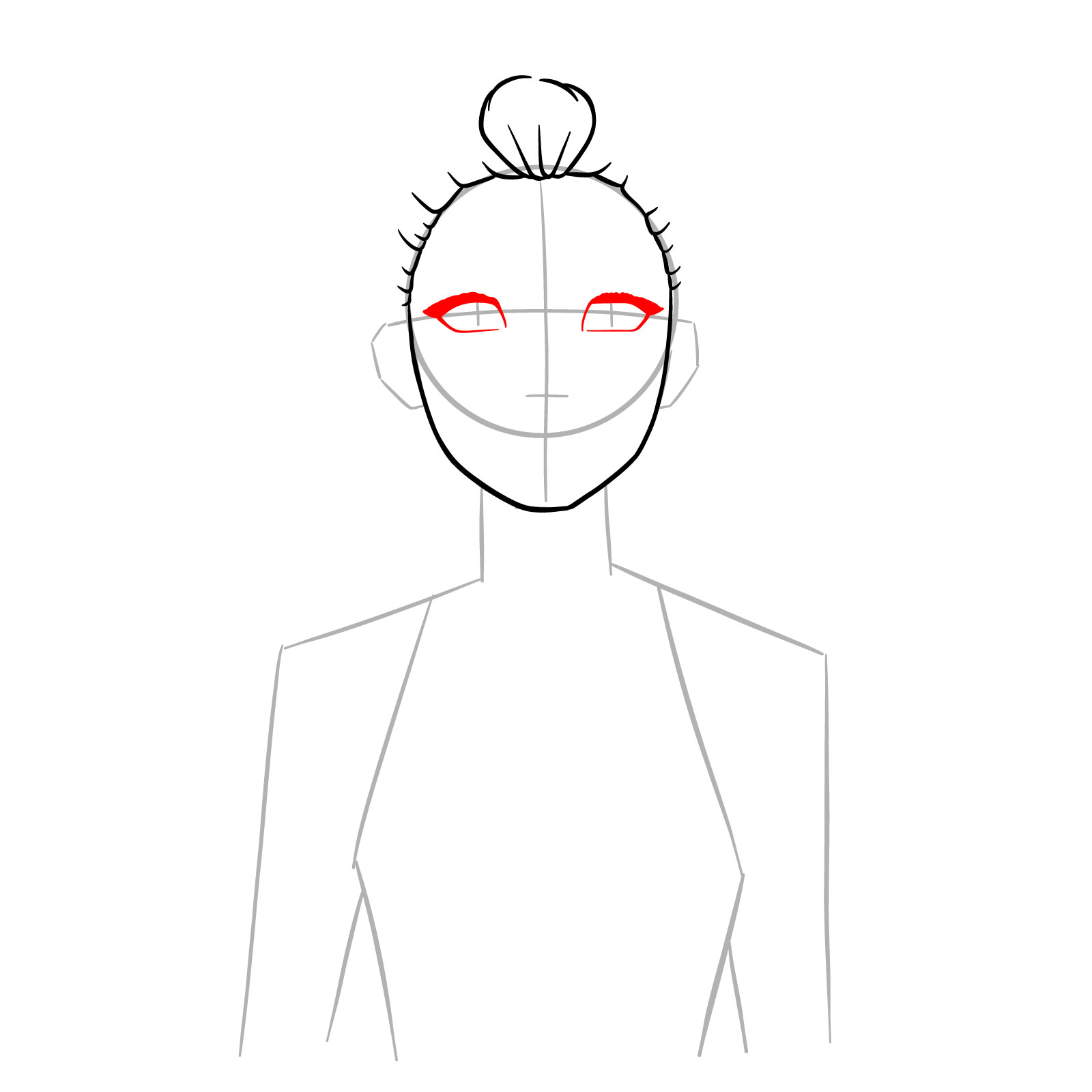 How to Draw Rumi in Demon Form - step 05