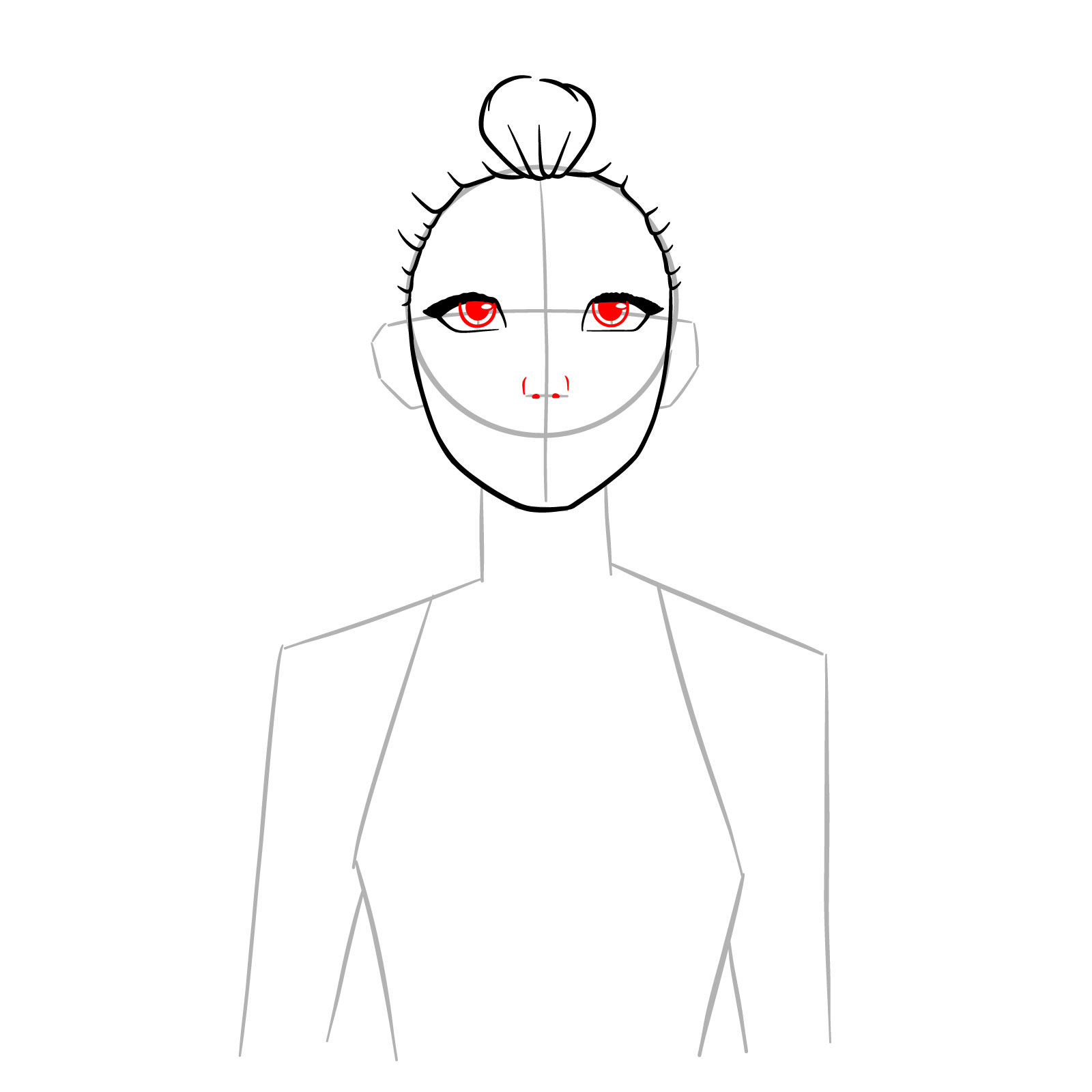 How to Draw Rumi in Demon Form - step 06