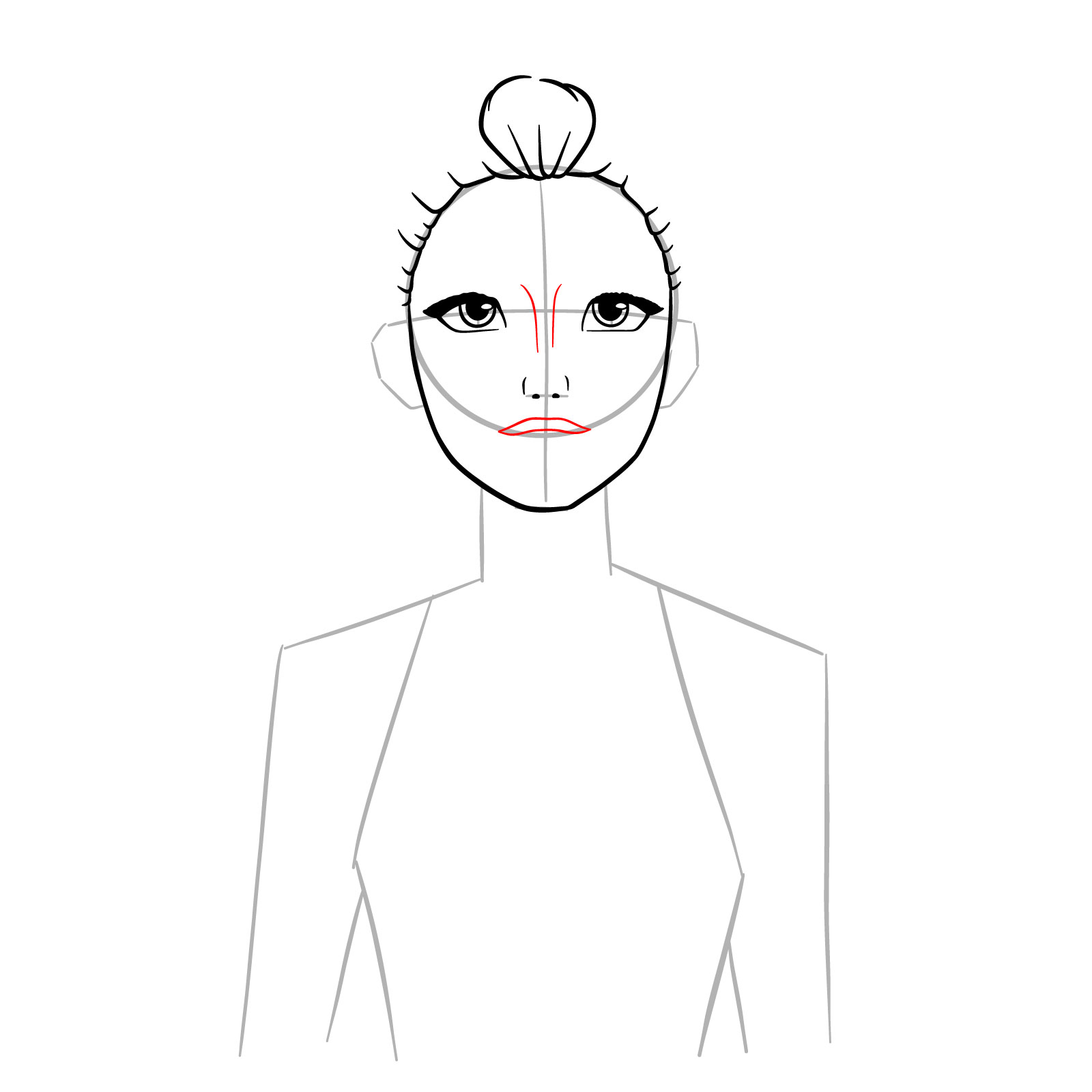 How to Draw Rumi in Demon Form - step 07
