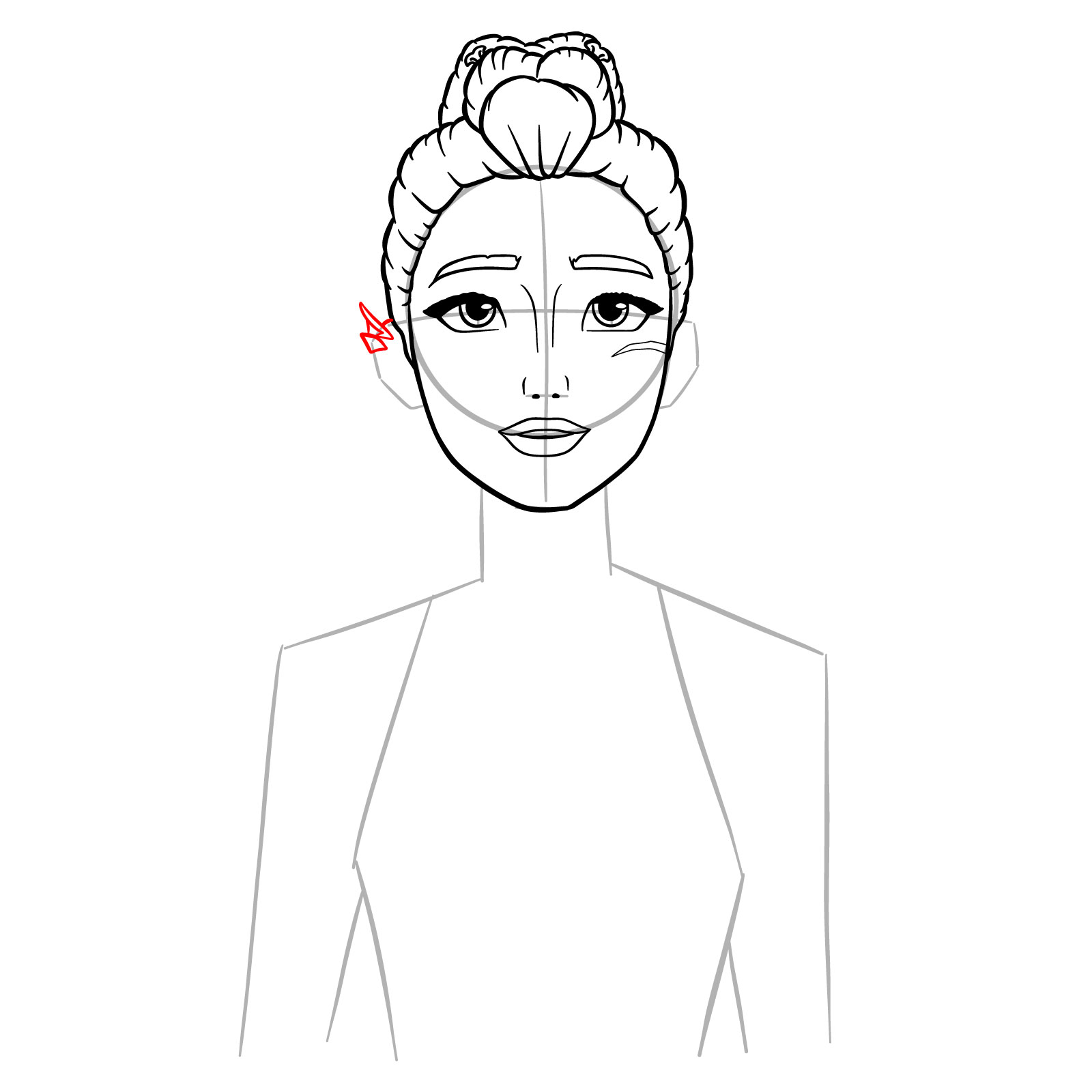 How to Draw Rumi in Demon Form - step 11