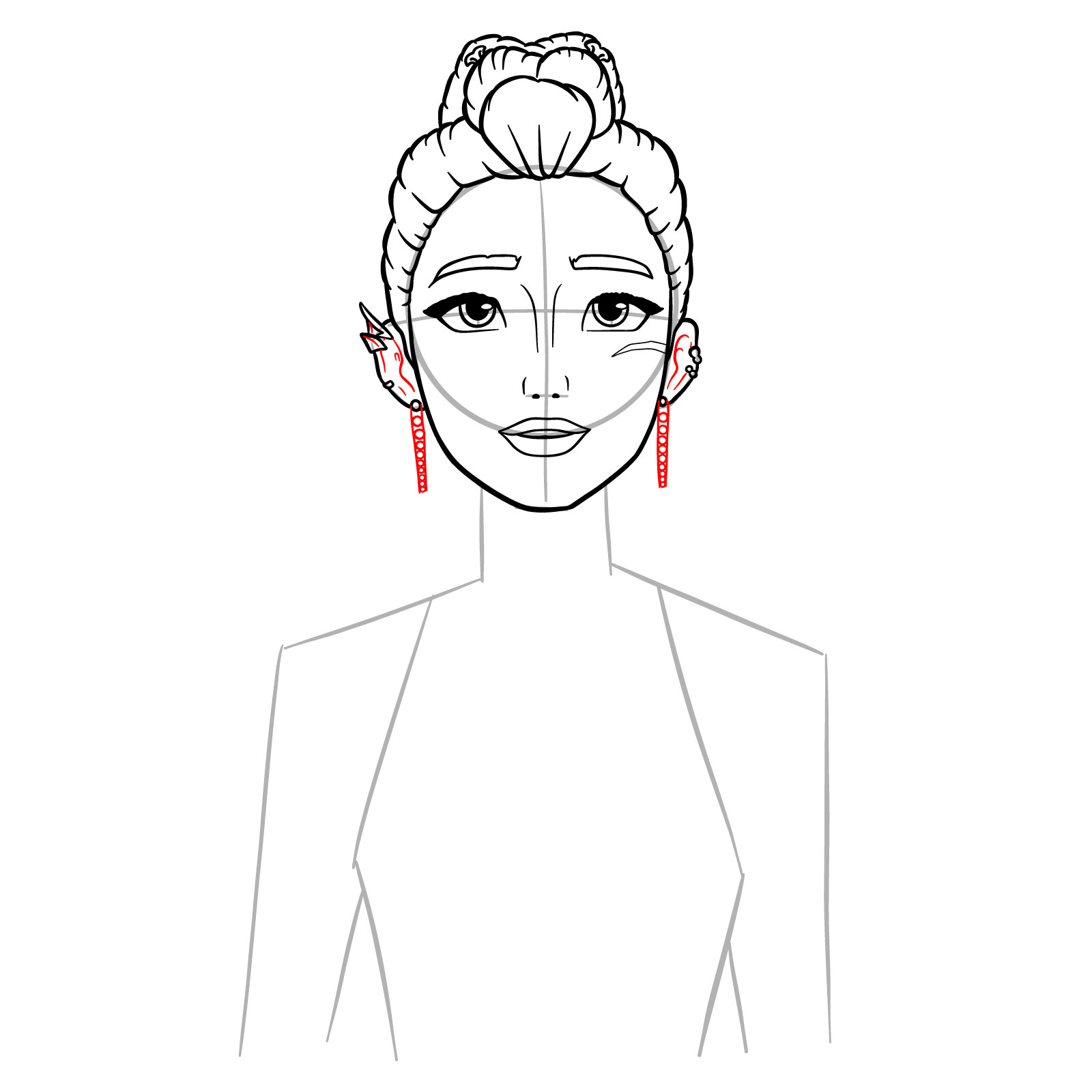 How to Draw Rumi in Demon Form - step 13
