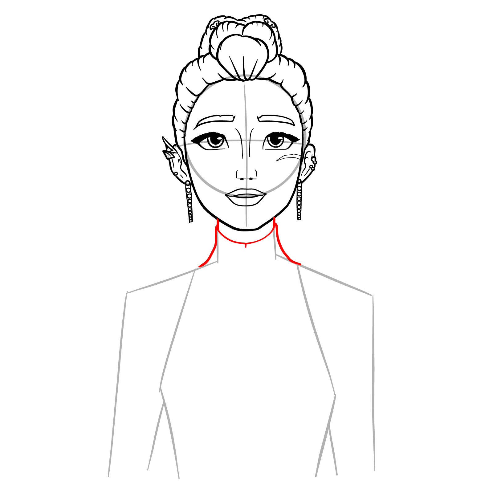 How to Draw Rumi in Demon Form - step 14