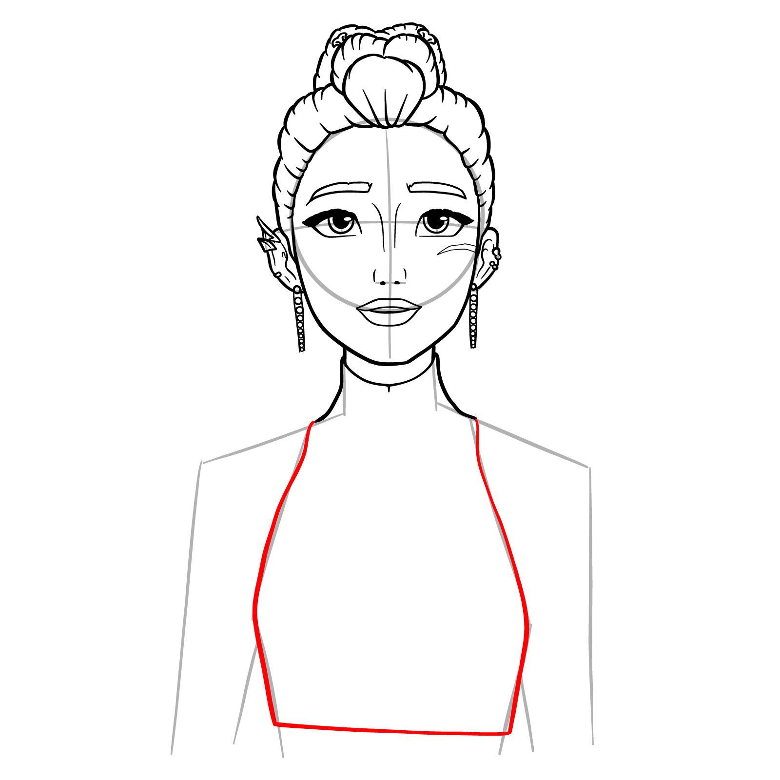 How to Draw Rumi in Demon Form - step 15