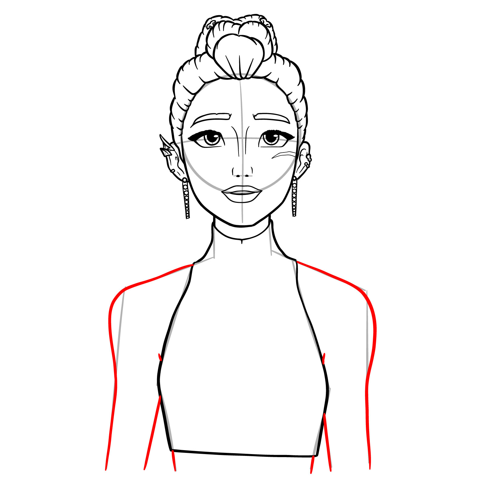 How to Draw Rumi in Demon Form - step 16