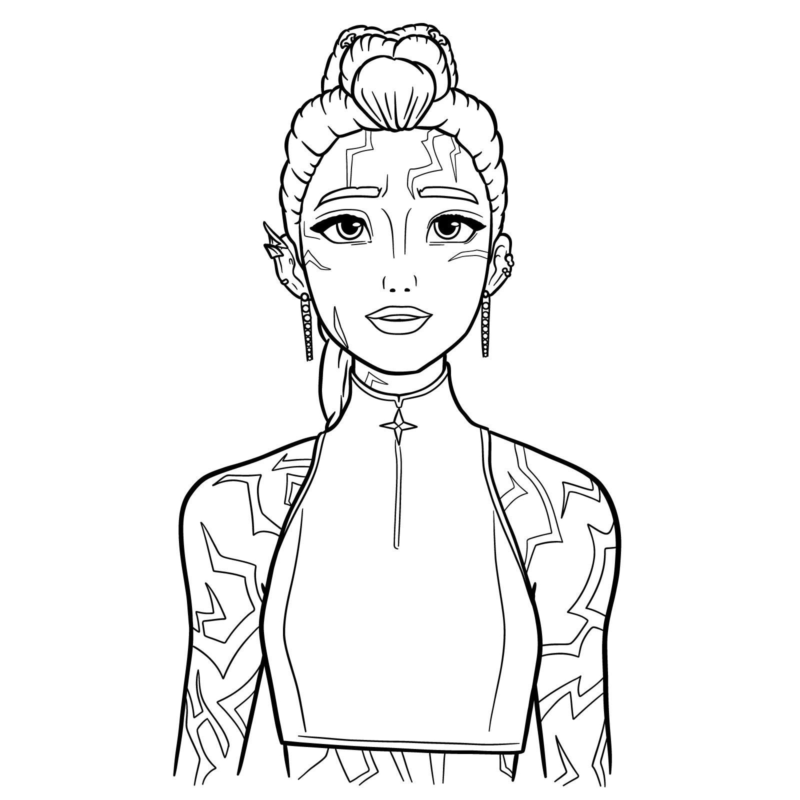 How to Draw Rumi in Demon Form - final step