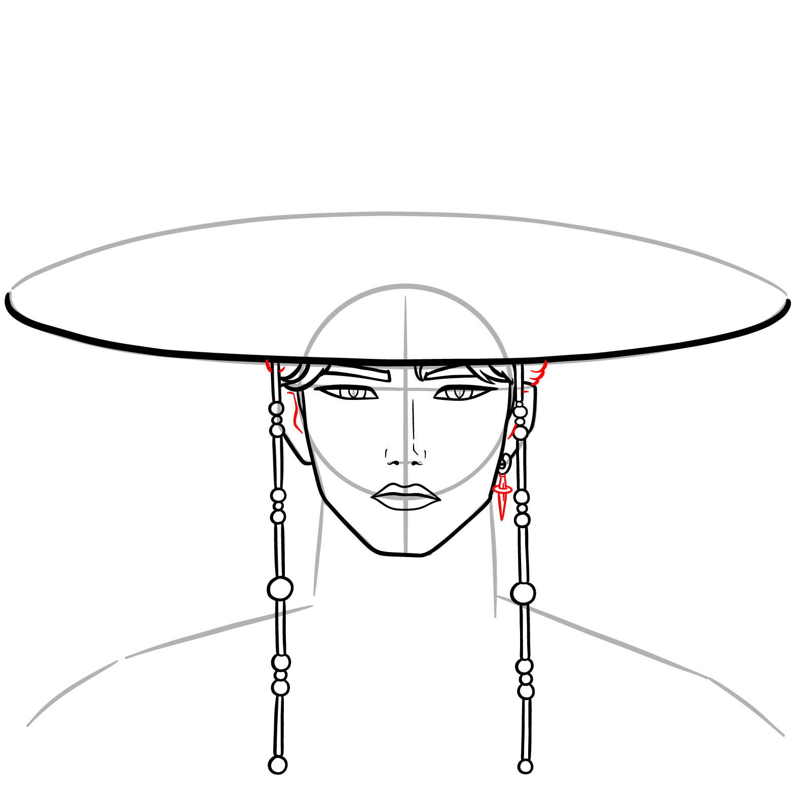 How to Draw Jinu in Demon Form - step 12