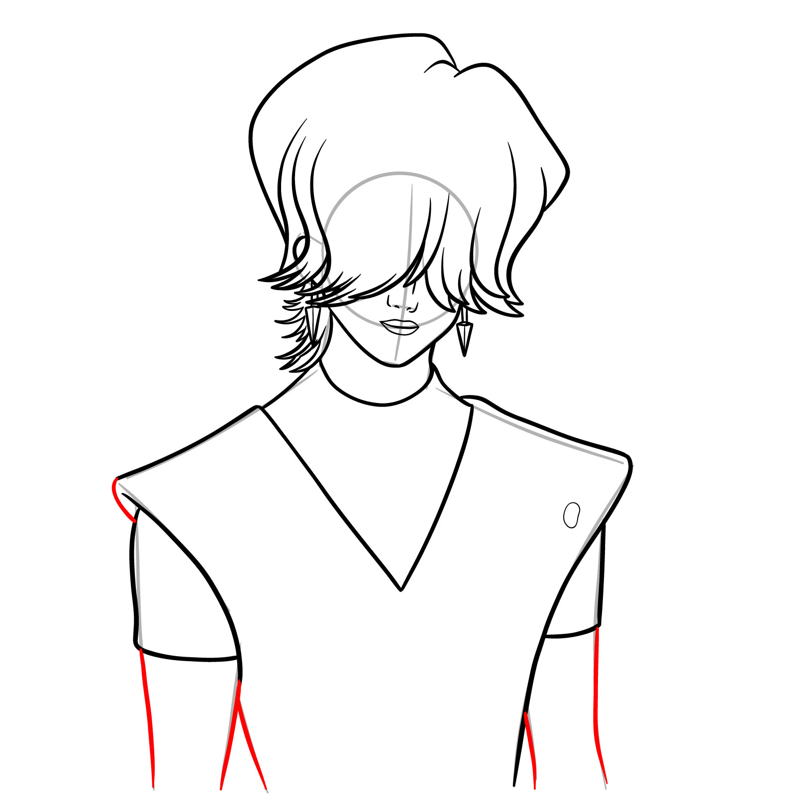 How to Draw Mystery from KPop Demon Hunters - step 13