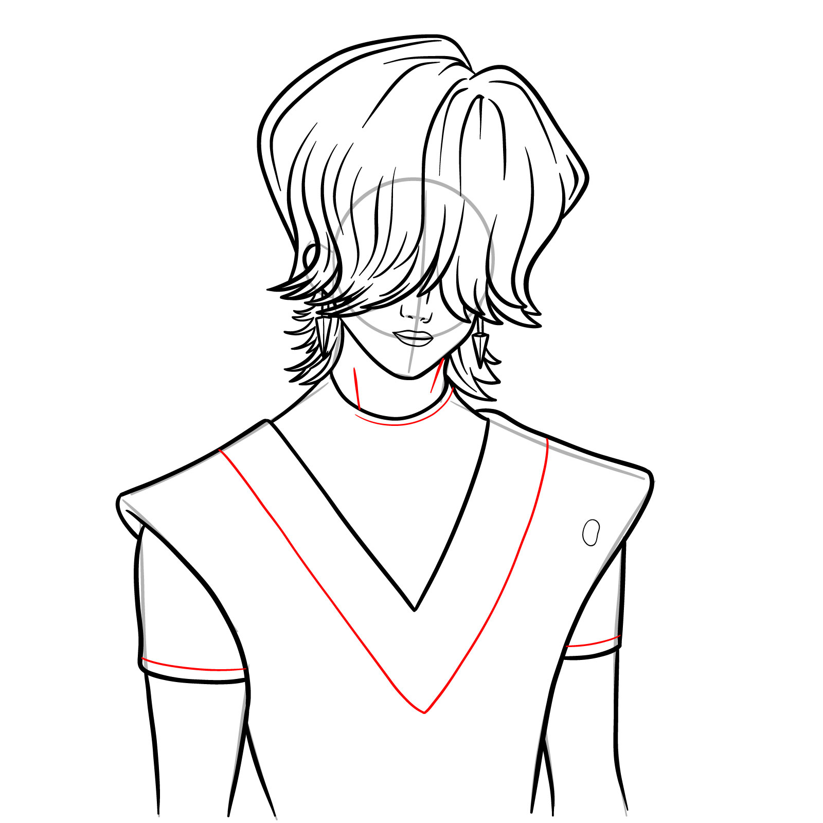 How to Draw Mystery from KPop Demon Hunters - step 15