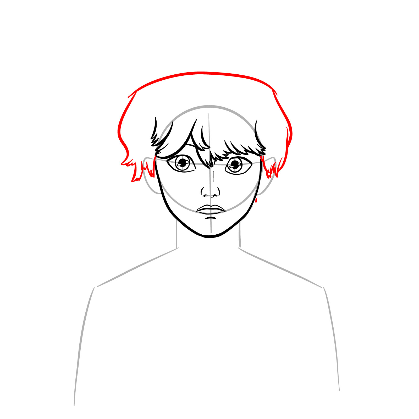 How to Draw Baby Saja in Demon Form - step 09