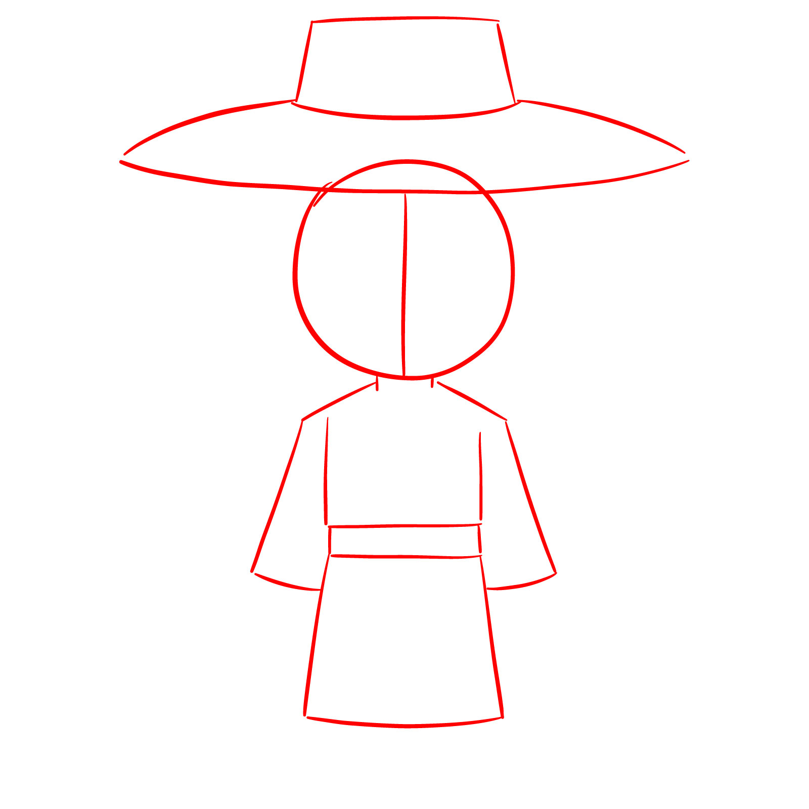 How to Draw Chibi Jinu Demon Form - step 01