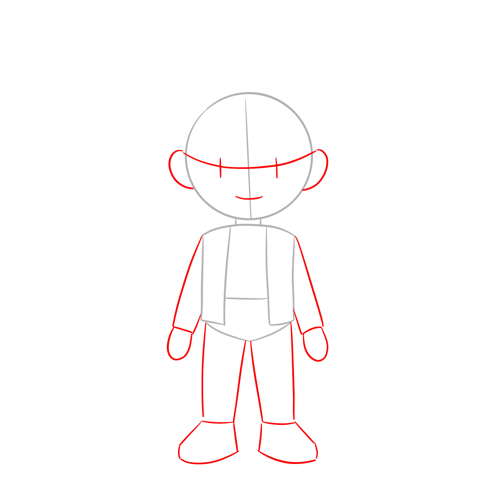 How to Draw Chibi Rumi from KPop Demon Hunters - step 02