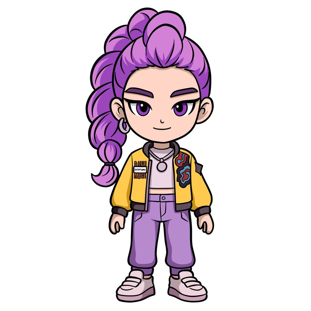 Chibi Rumi Drawing Tutorial: 21 Step KPop Demon Hunters Guide