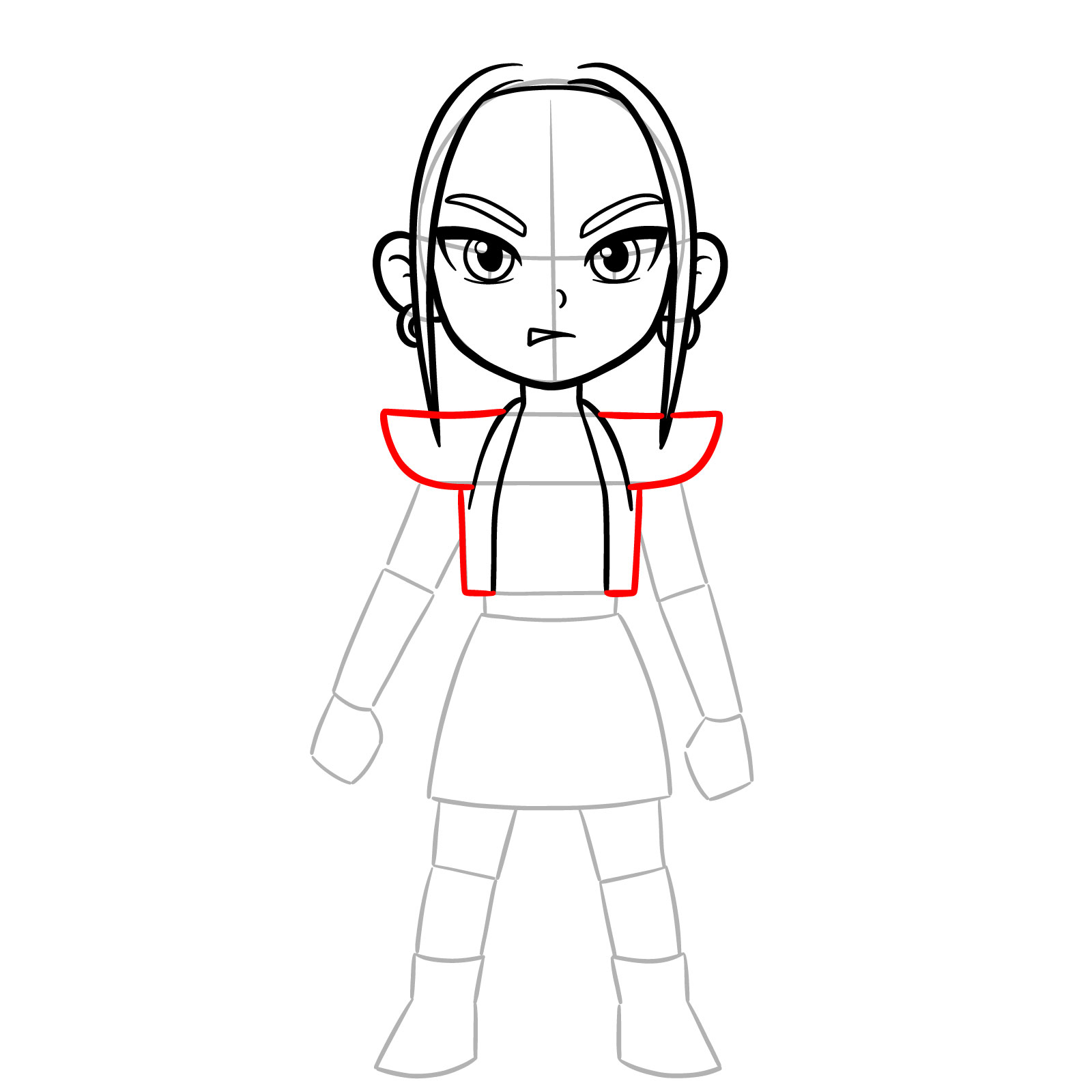 How to Draw Chibi Mira - step 08