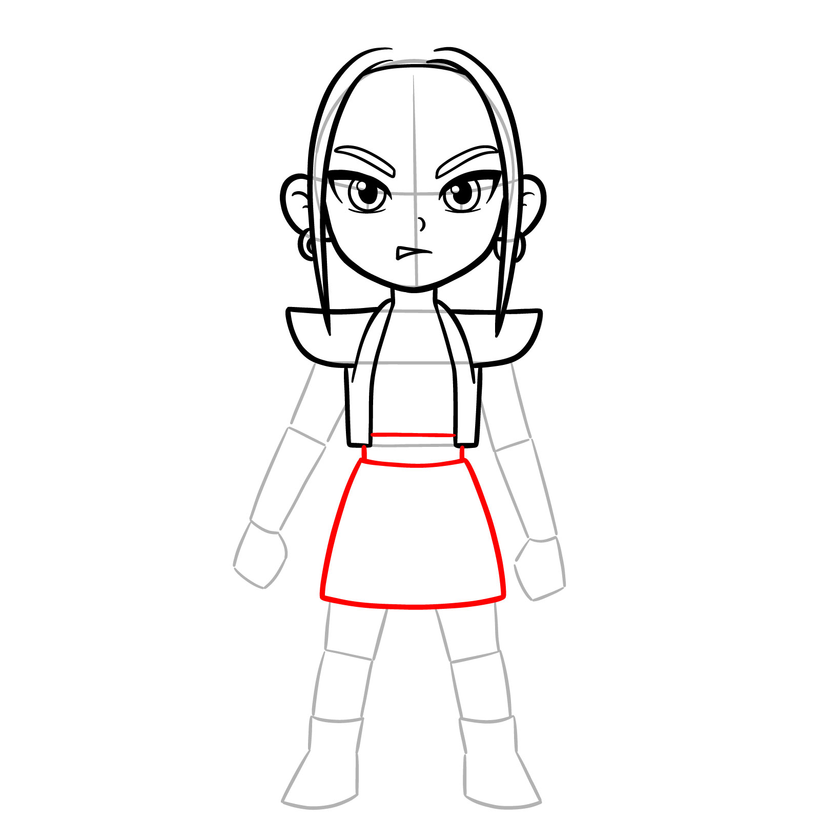 How to Draw Chibi Mira - step 09