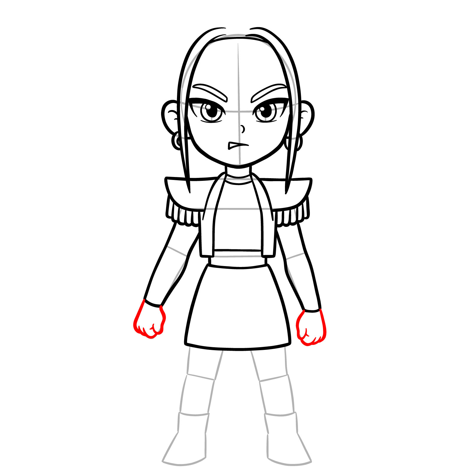 How to Draw Chibi Mira - step 12