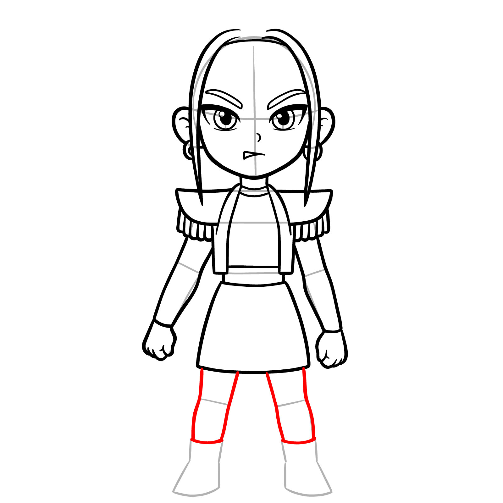 How to Draw Chibi Mira - step 13