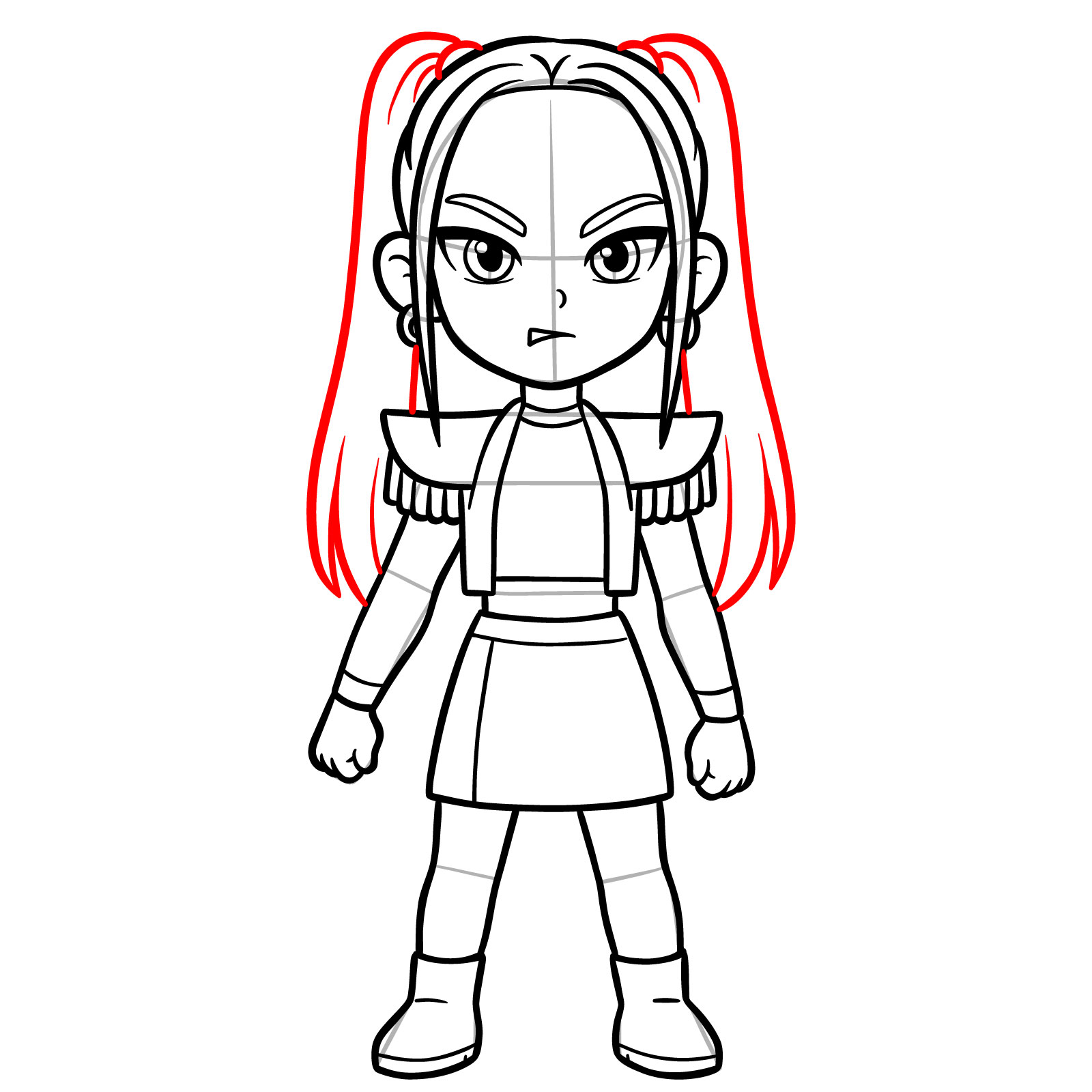 How to Draw Chibi Mira - step 17