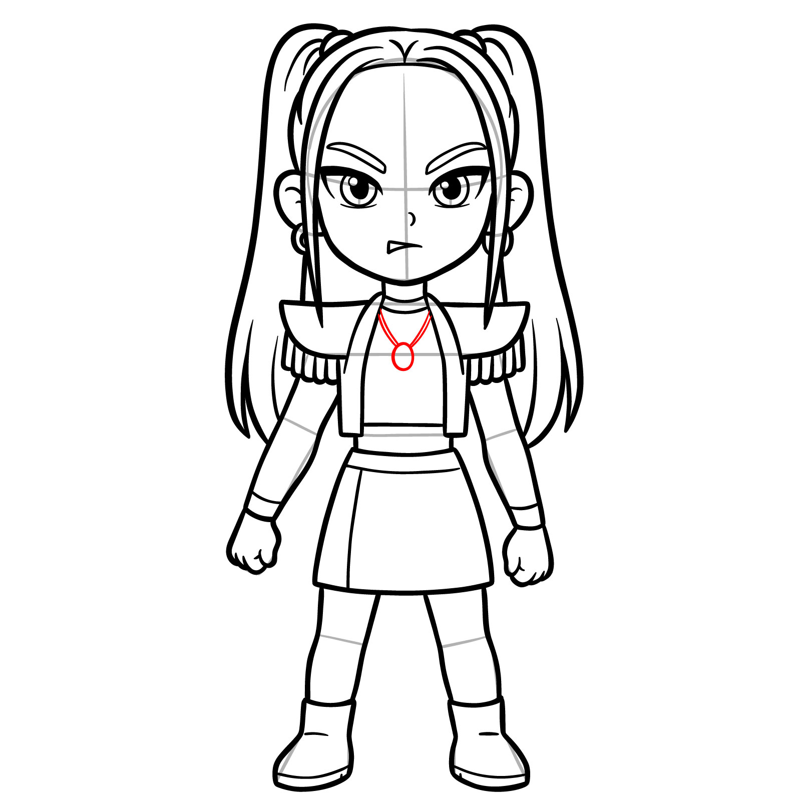How to Draw Chibi Mira - step 18