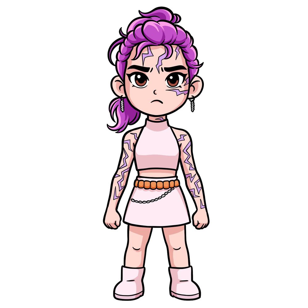 How to Draw Chibi Rumi Final Act Look with Demon Markings