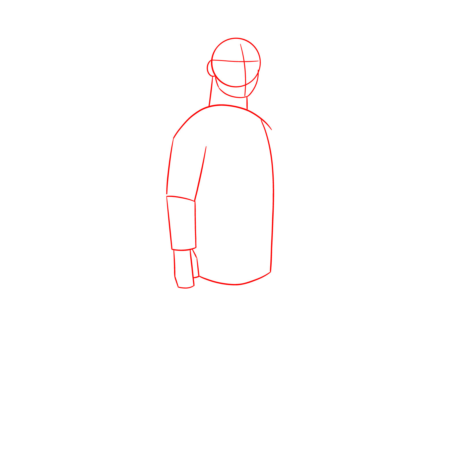 How to Draw Rupert from Jentry Chau vs. The Underworld - step 01