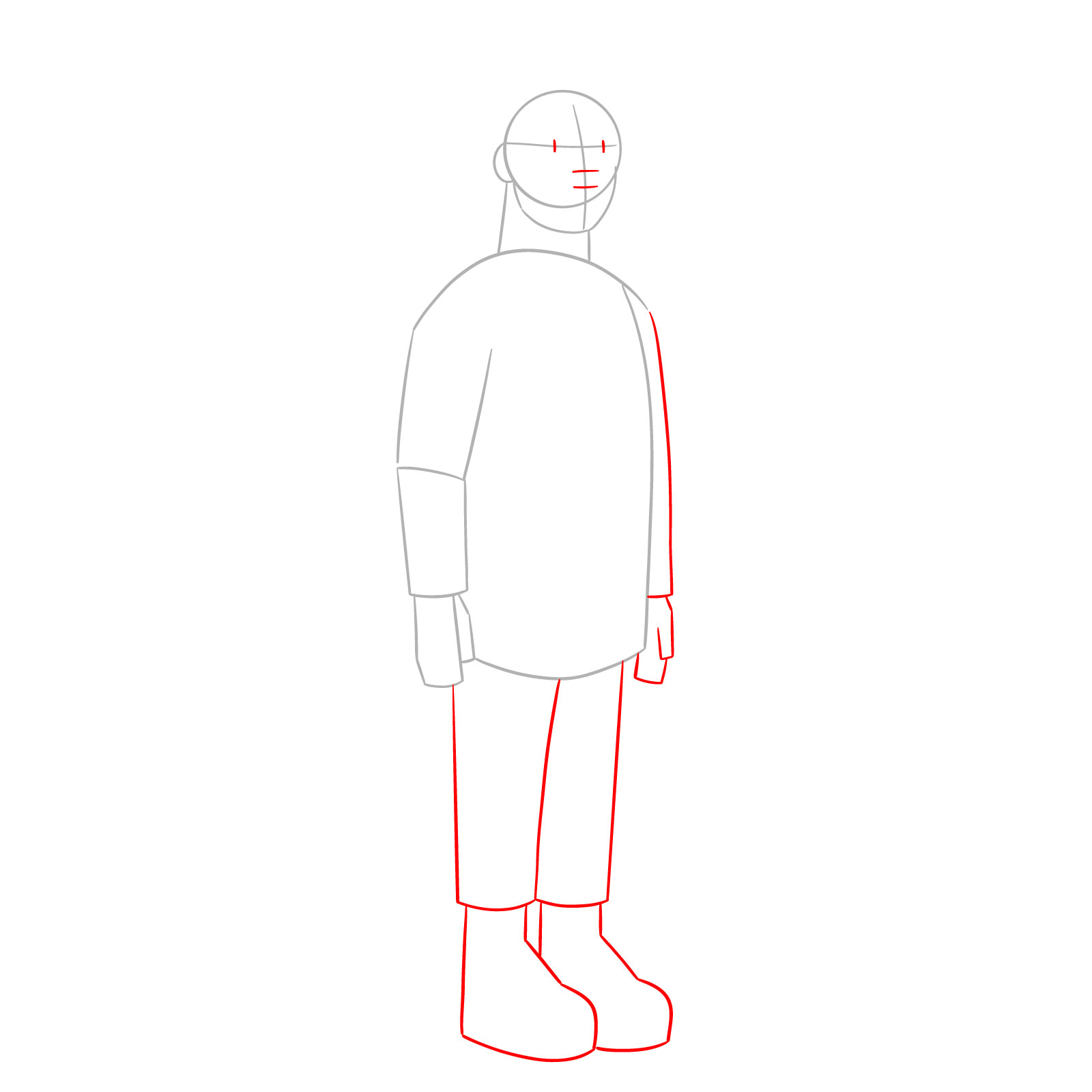 How to Draw Rupert from Jentry Chau vs. The Underworld - step 02