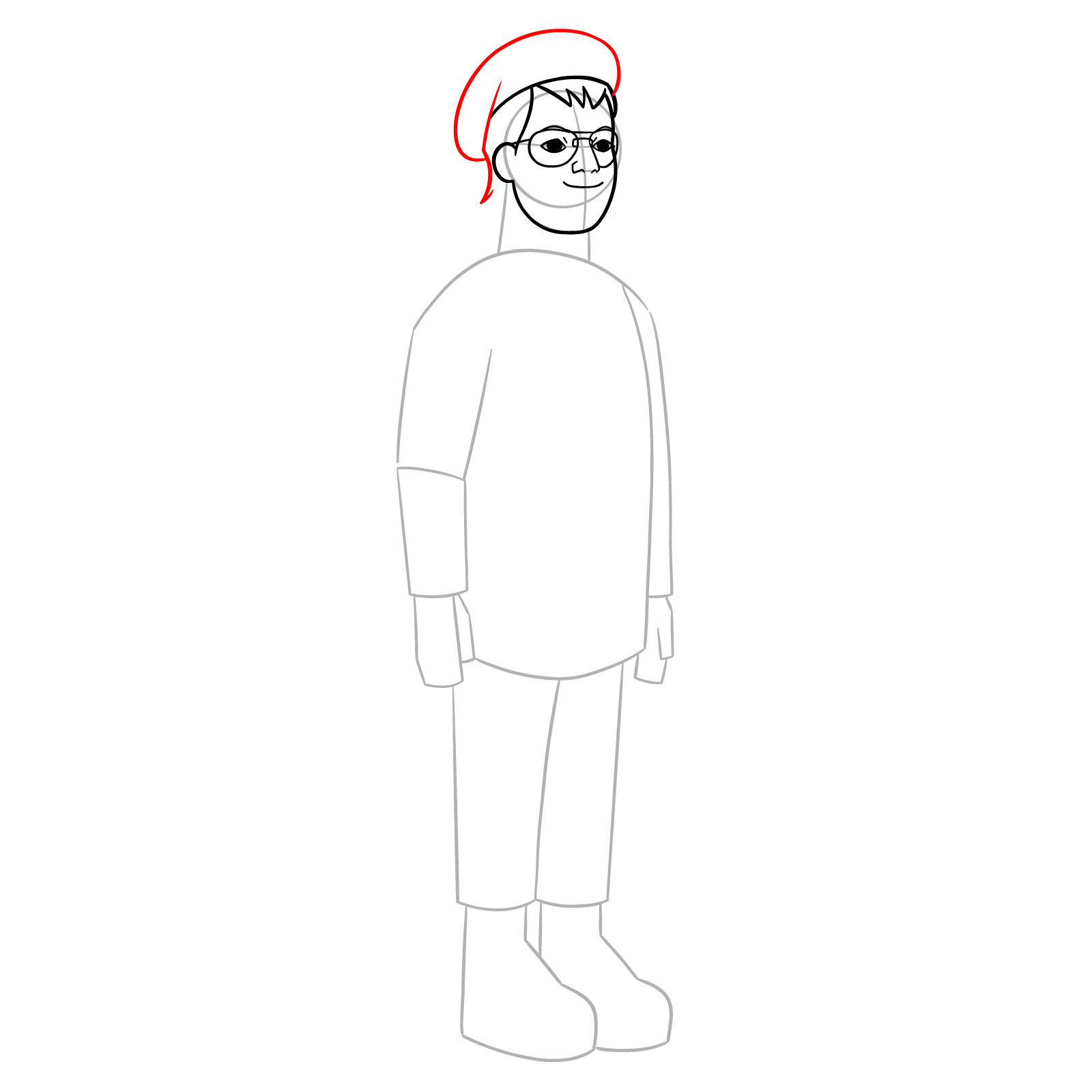 How to Draw Rupert from Jentry Chau vs. The Underworld - step 10