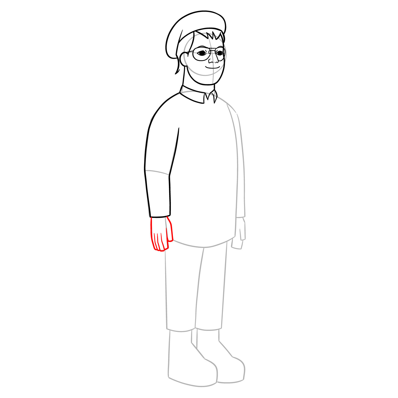 How to Draw Rupert from Jentry Chau vs. The Underworld - step 13