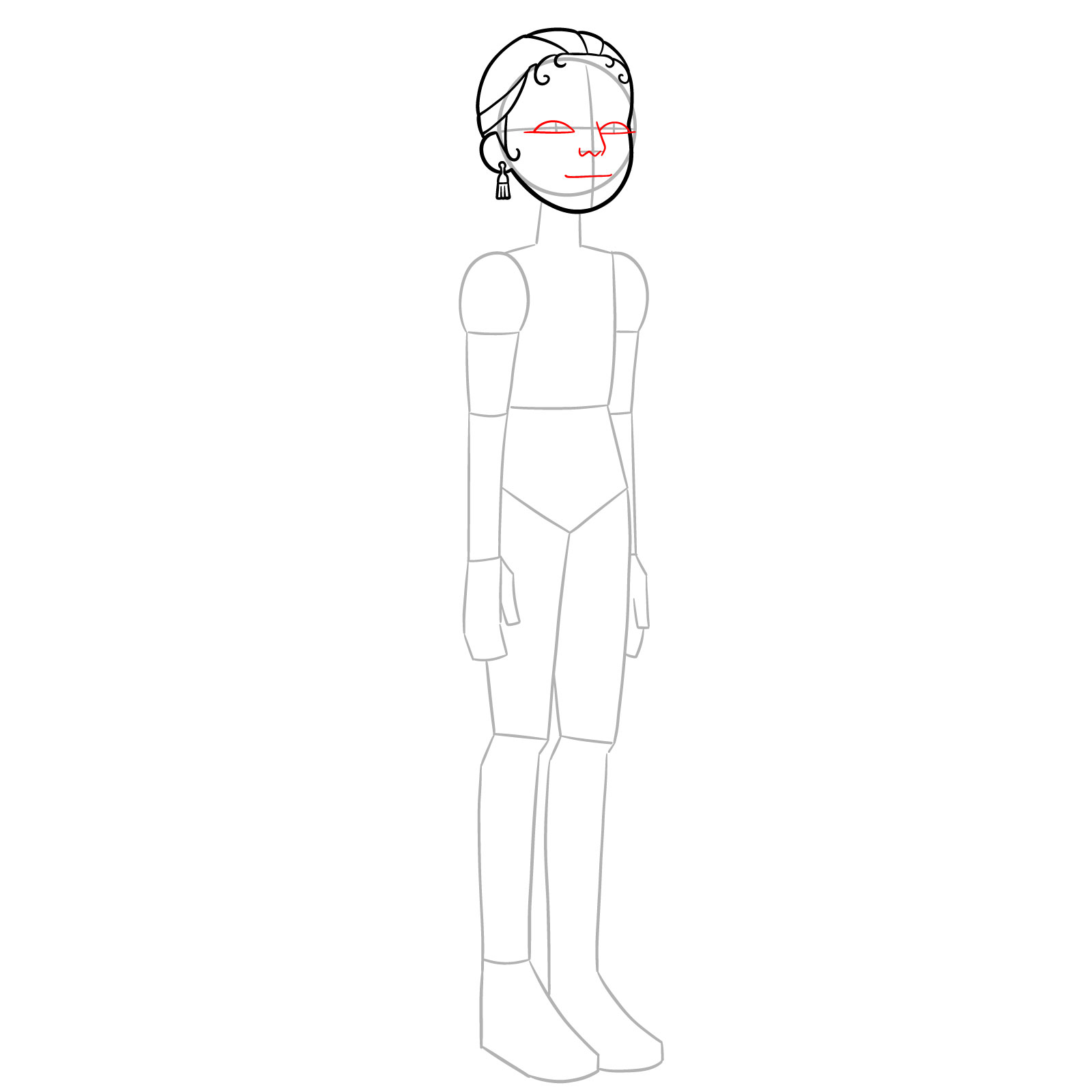 How to Draw Stella Gonzales from Jentry Chau - step 07