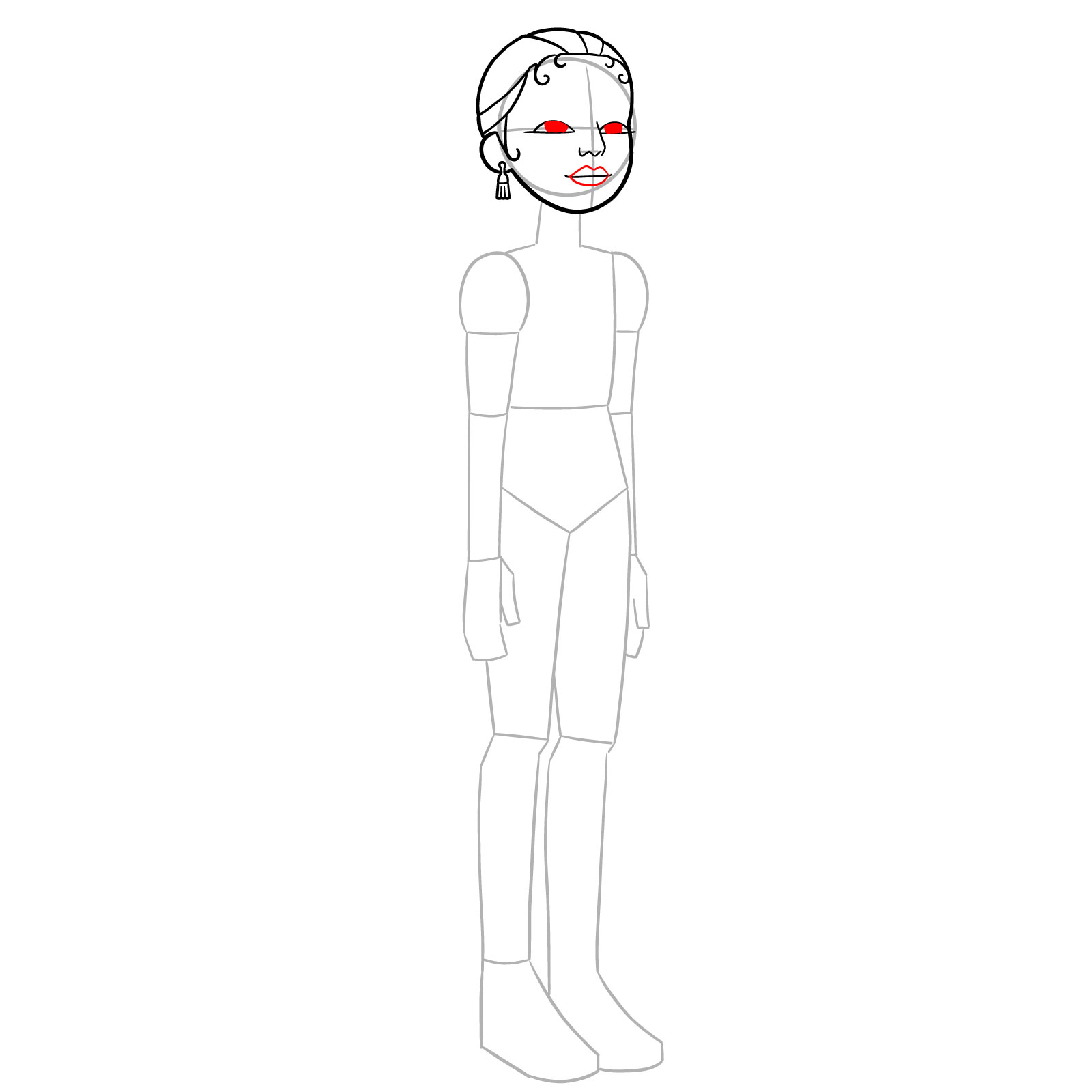 How to Draw Stella Gonzales from Jentry Chau - step 08
