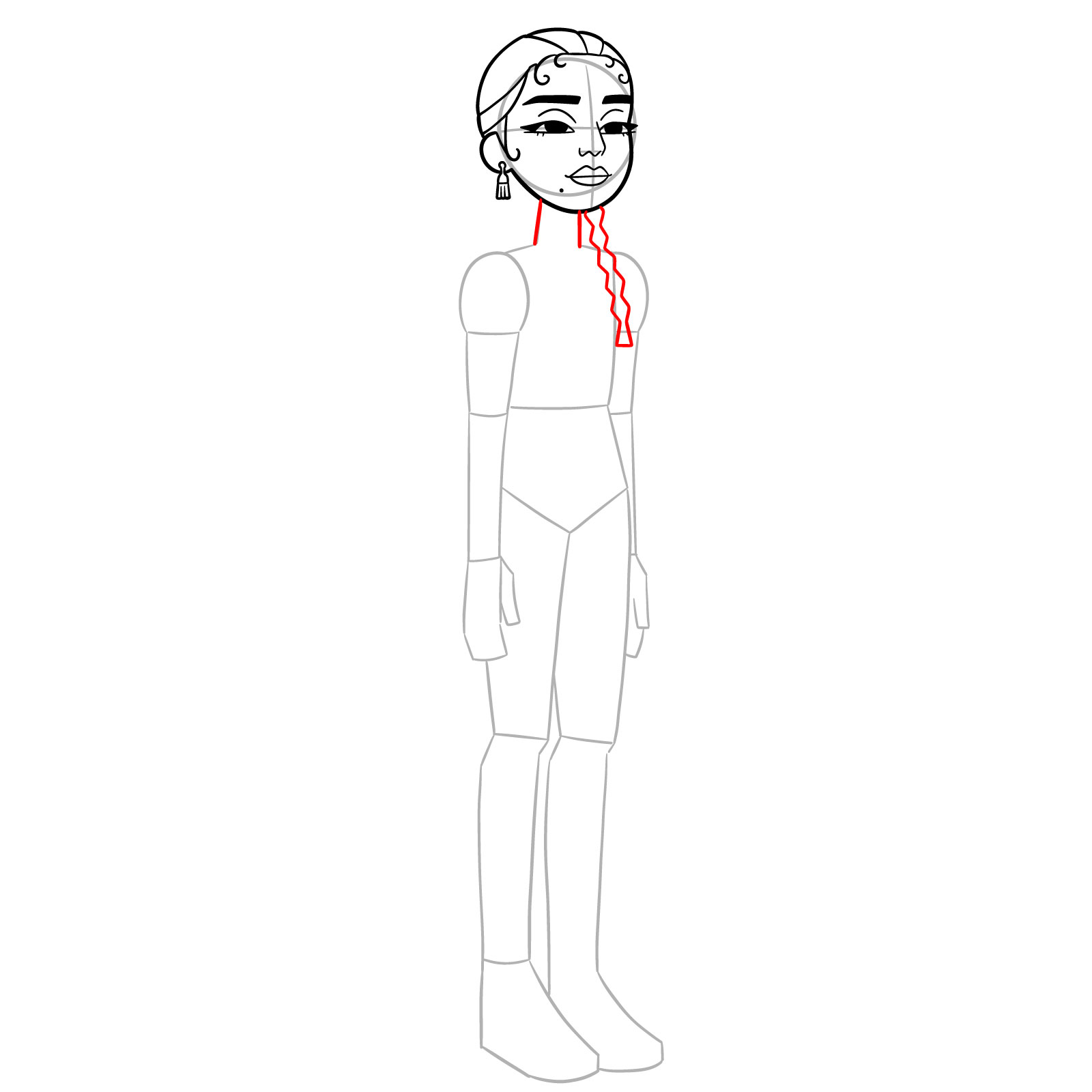 How to Draw Stella Gonzales from Jentry Chau - step 10