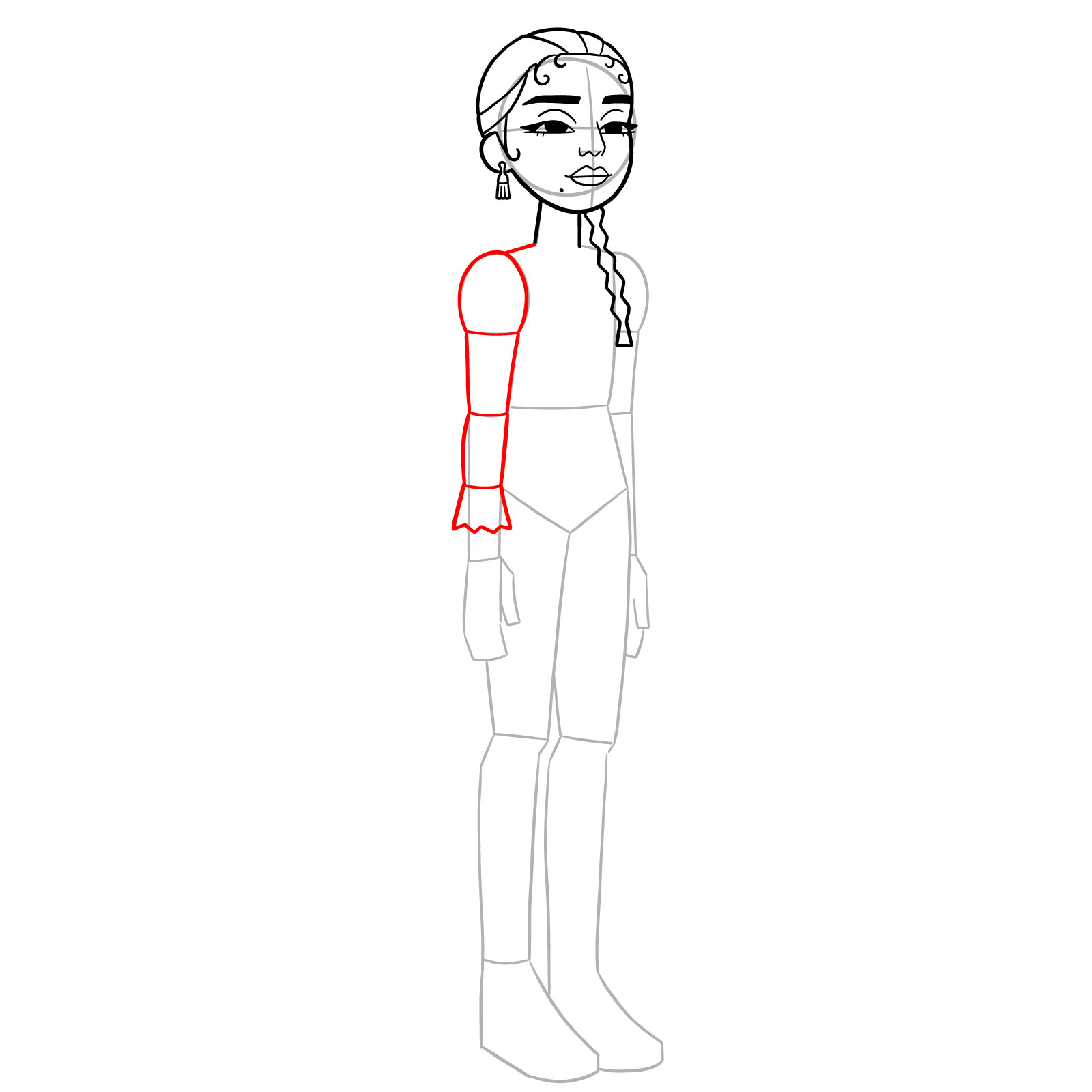 How to Draw Stella Gonzales from Jentry Chau - step 11