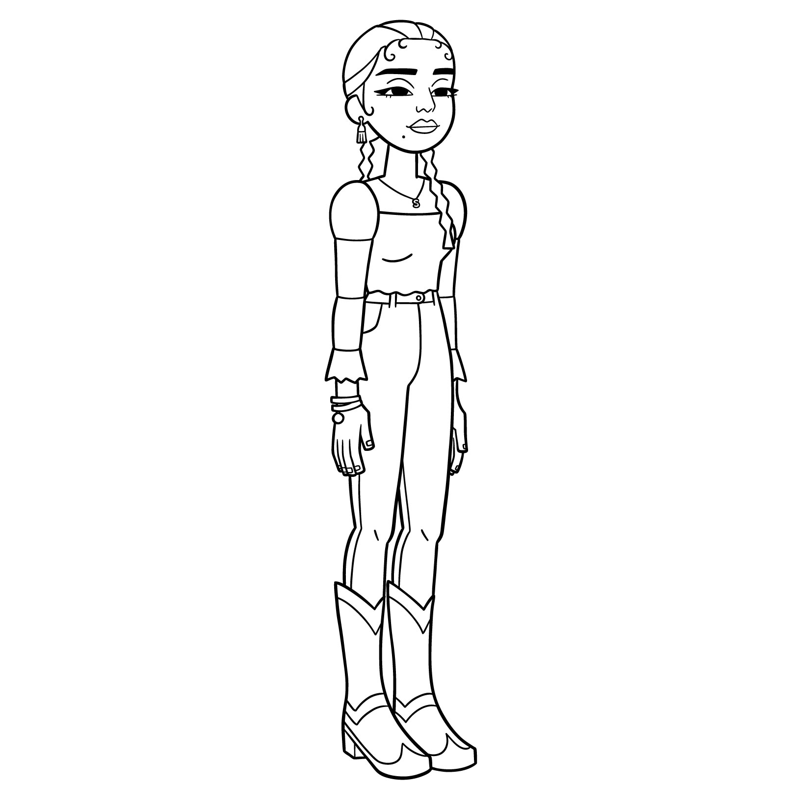 How to Draw Stella Gonzales from Jentry Chau - final step