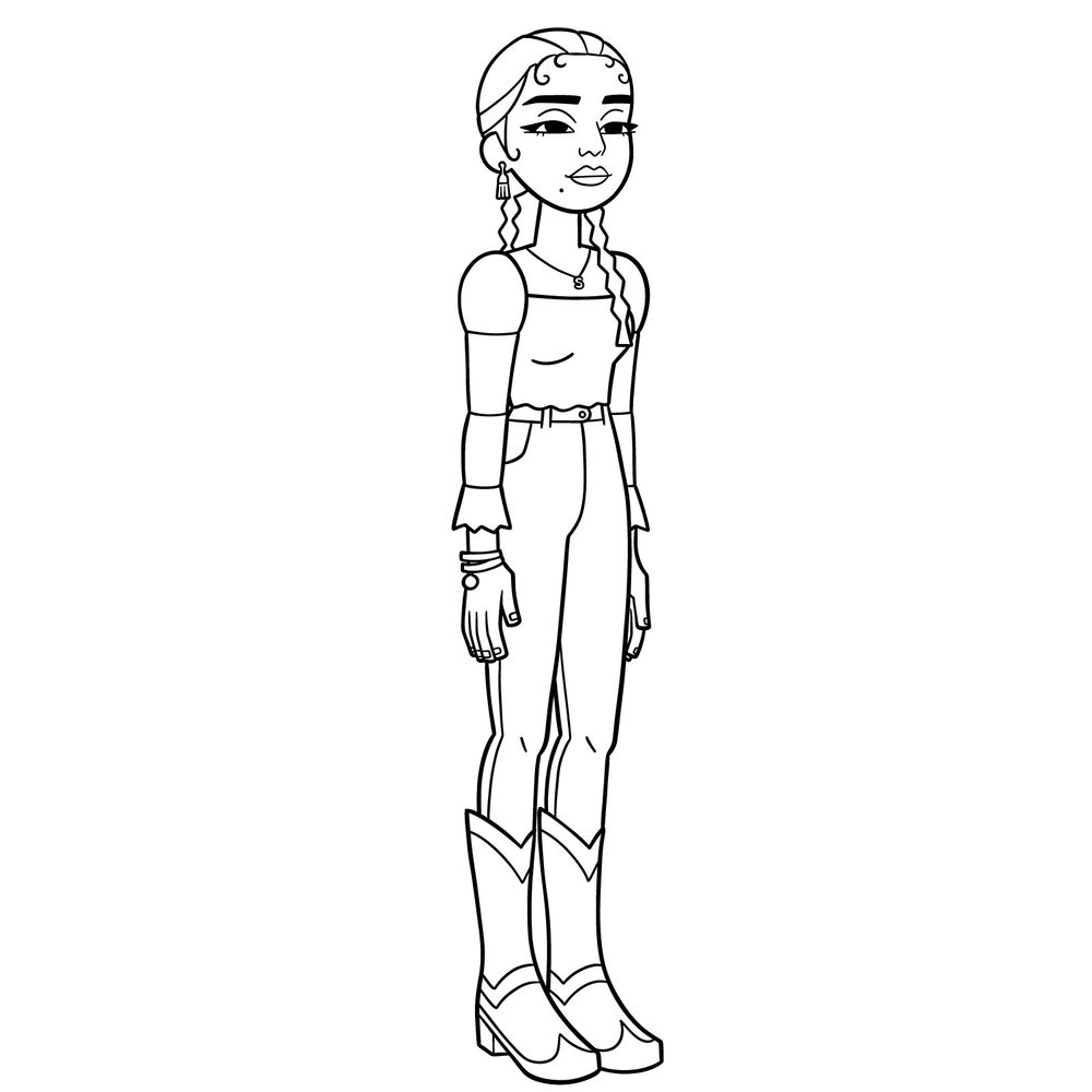 How to Draw Stella Gonzales from Jentry Chau in 21 Steps