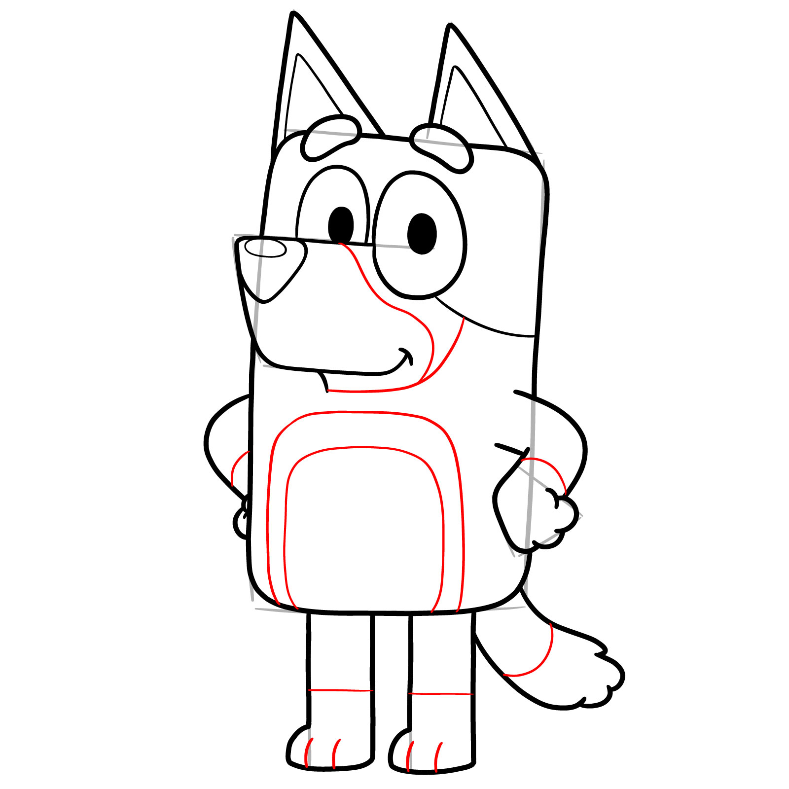 How to Draw Bandit Heeler - step 15
