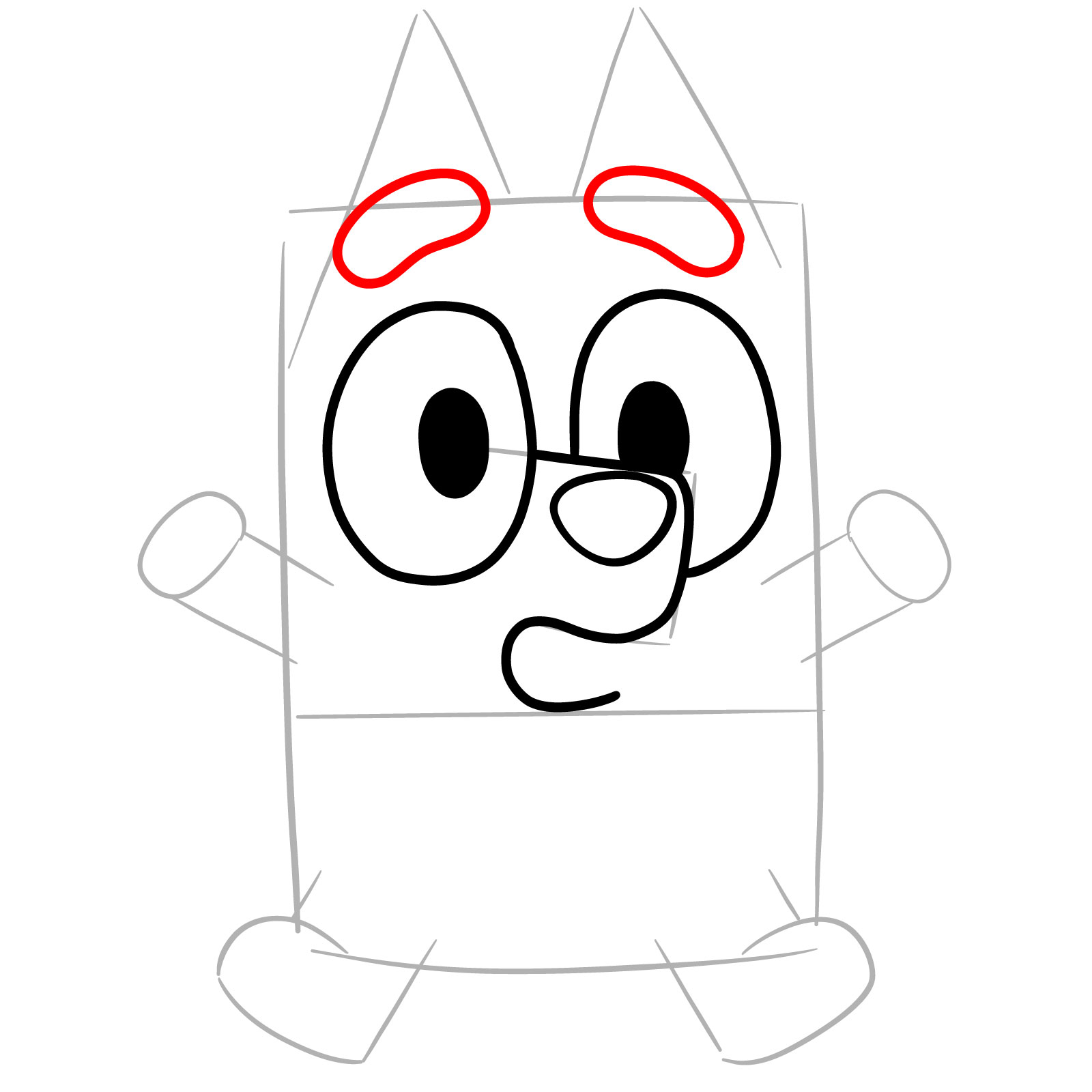 How to Draw Baby Bingo Heeler - step 06