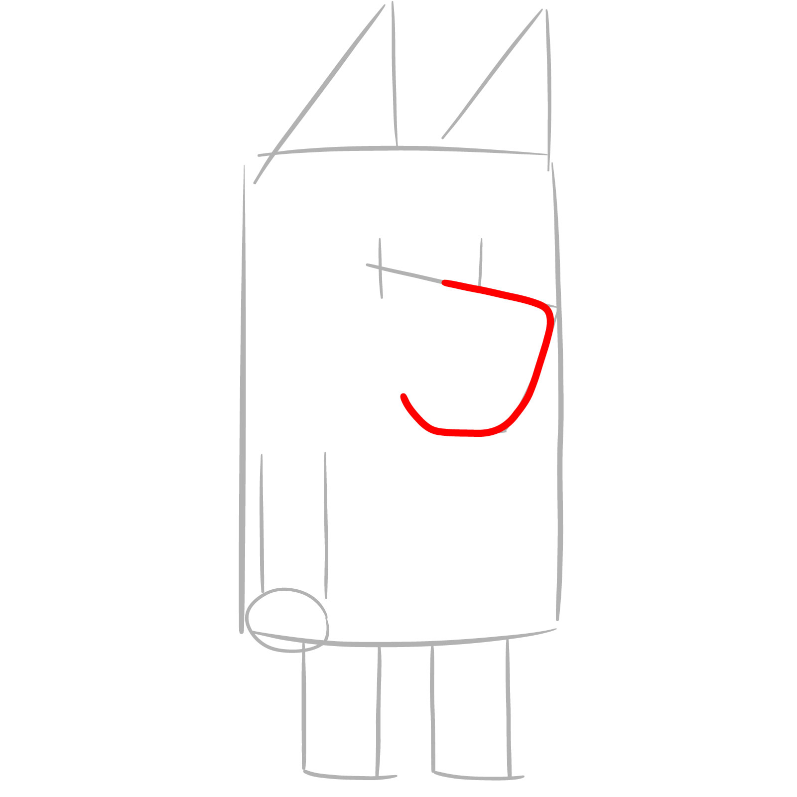 How to Draw Bingo from Bluey - step 03