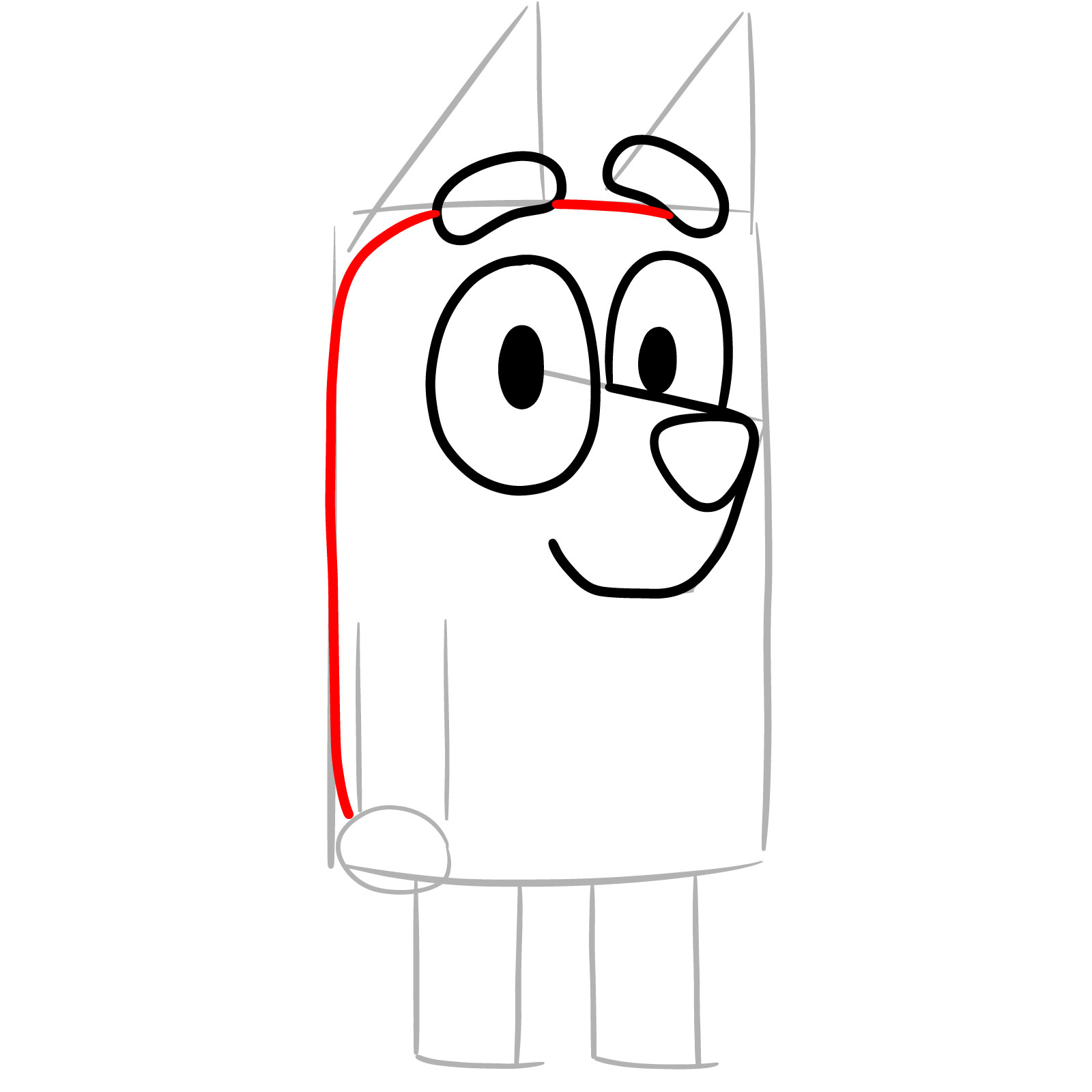 How to Draw Bingo from Bluey - step 07