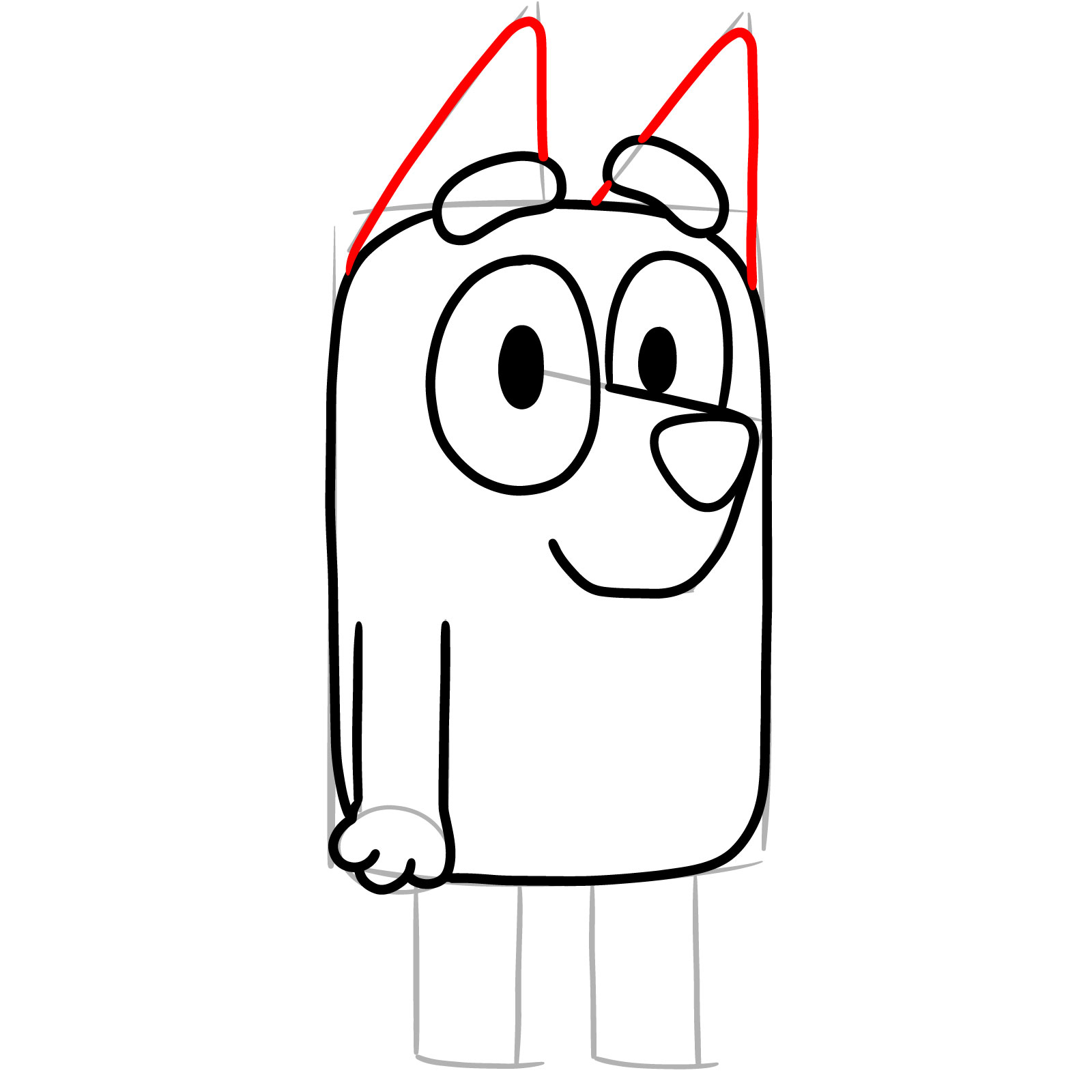 How to Draw Bingo from Bluey - step 10
