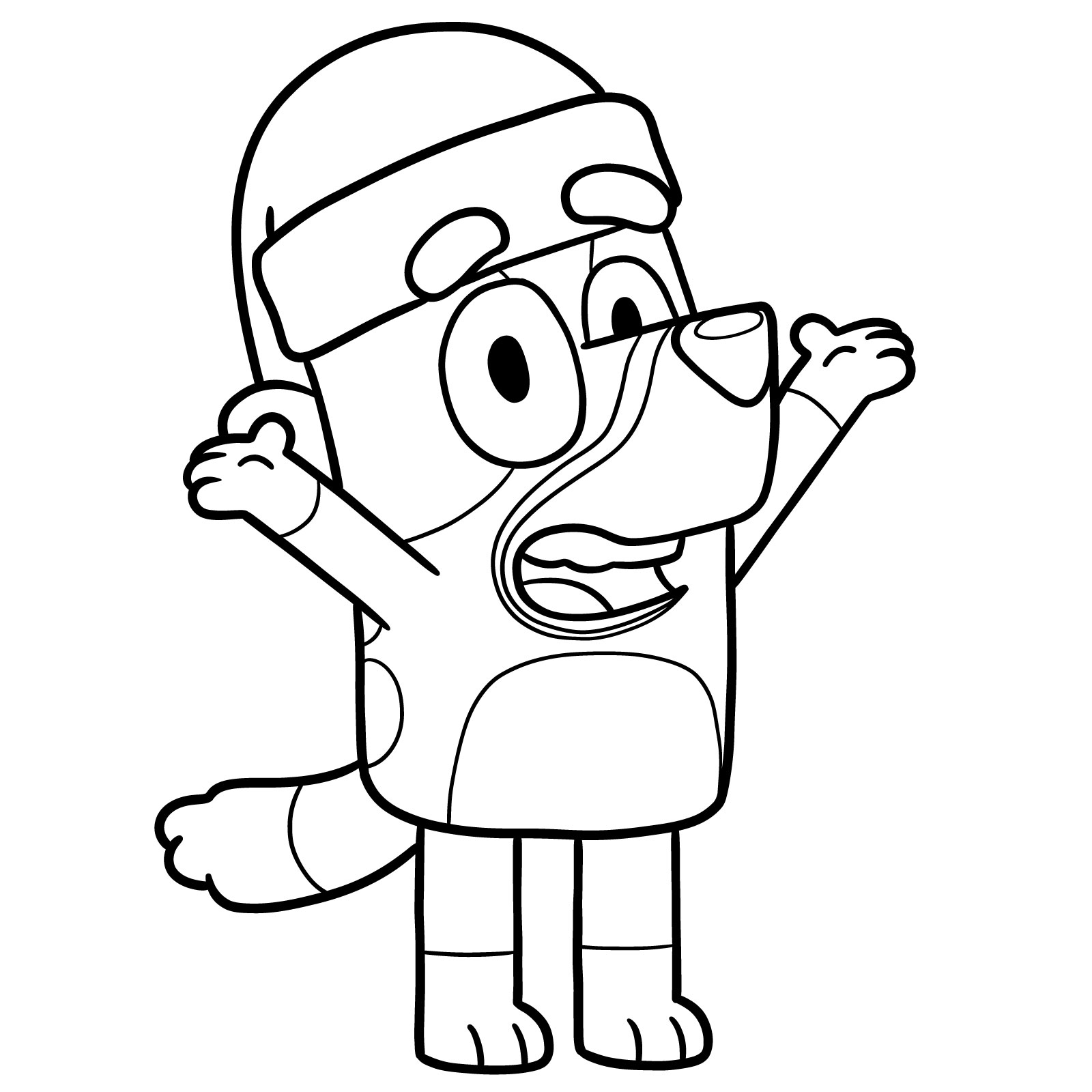 How to Draw Bluey in a Santa Hat - step 16