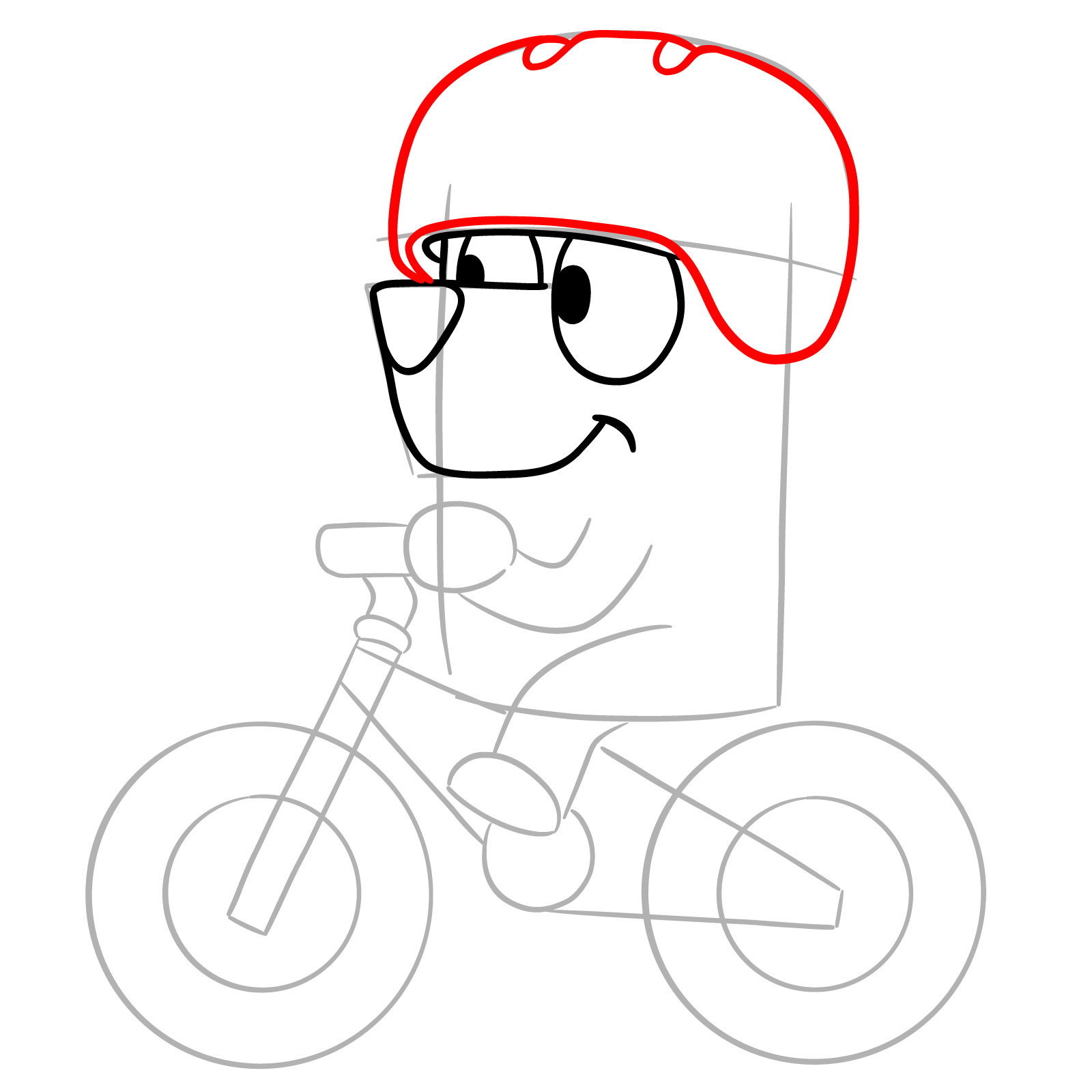 How to Draw Bluey Riding a Bike - step 08