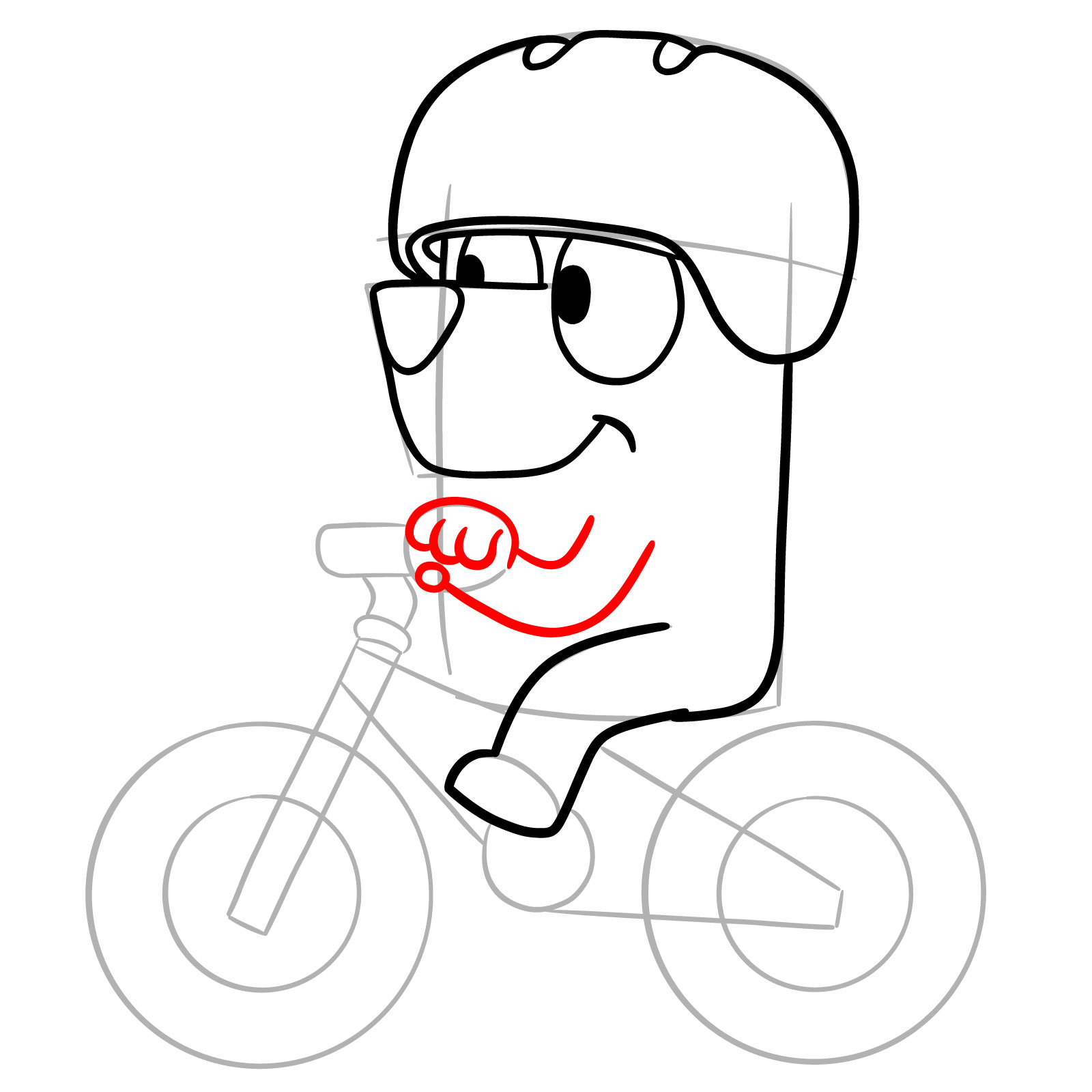 How to Draw Bluey Riding a Bike - step 10