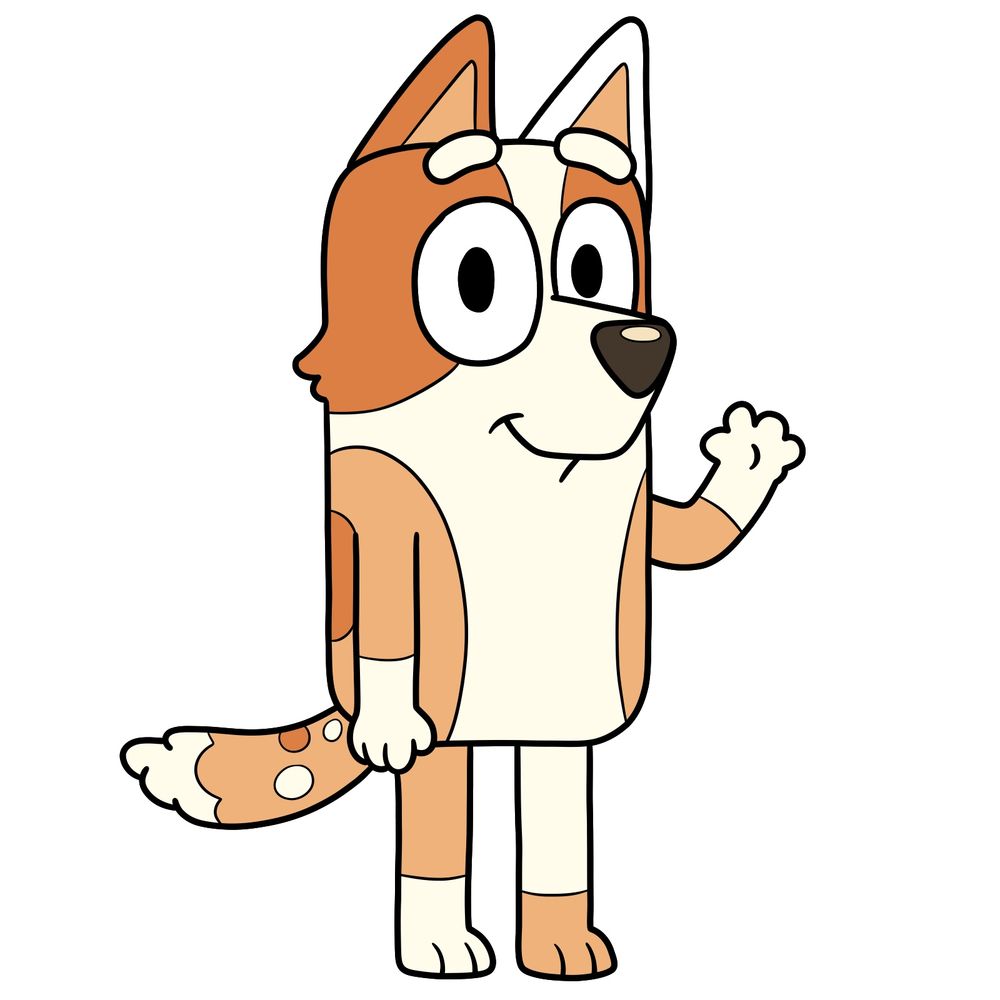 How to Draw Aunty Brandy from Bluey: The Red Heeler Aunt