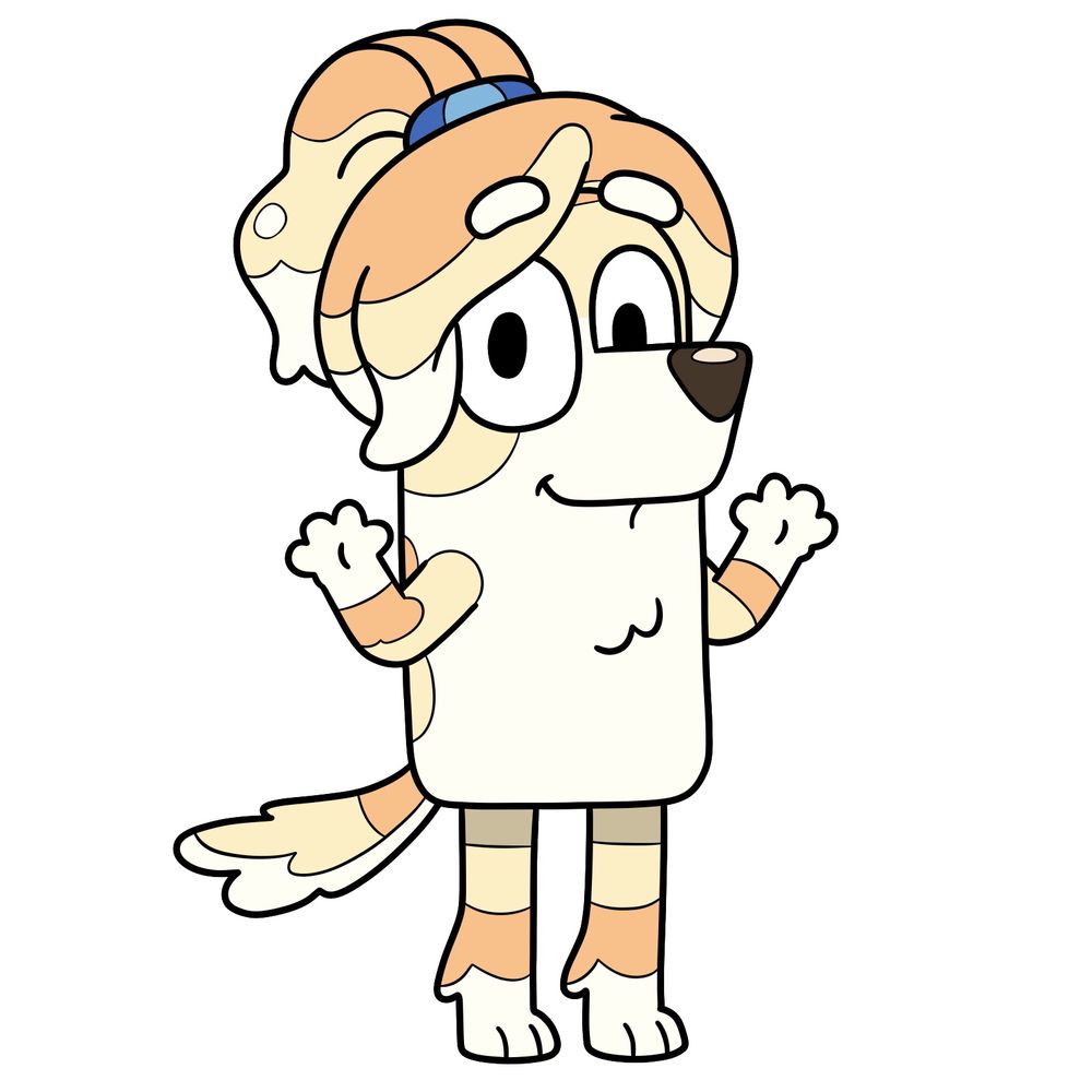 How to Draw Frisky Heeler, Bluey’s Aunt and Godmother