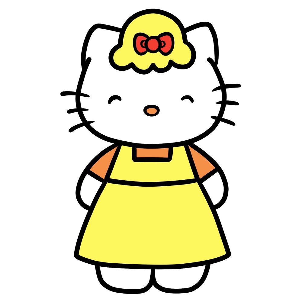How to Draw Mary White, Mama of Hello Kitty and Mimmy