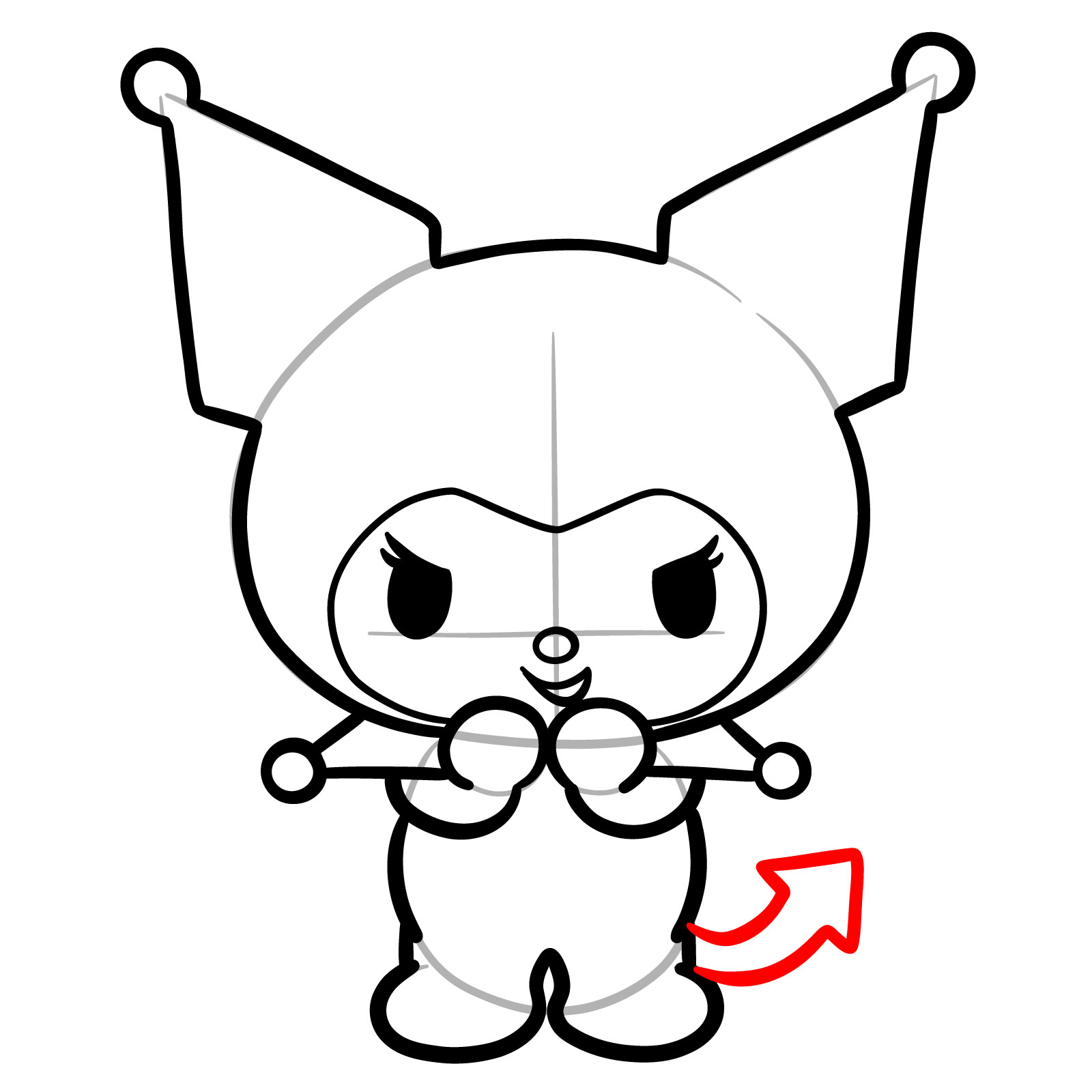 How to Draw Kuromi - step 13