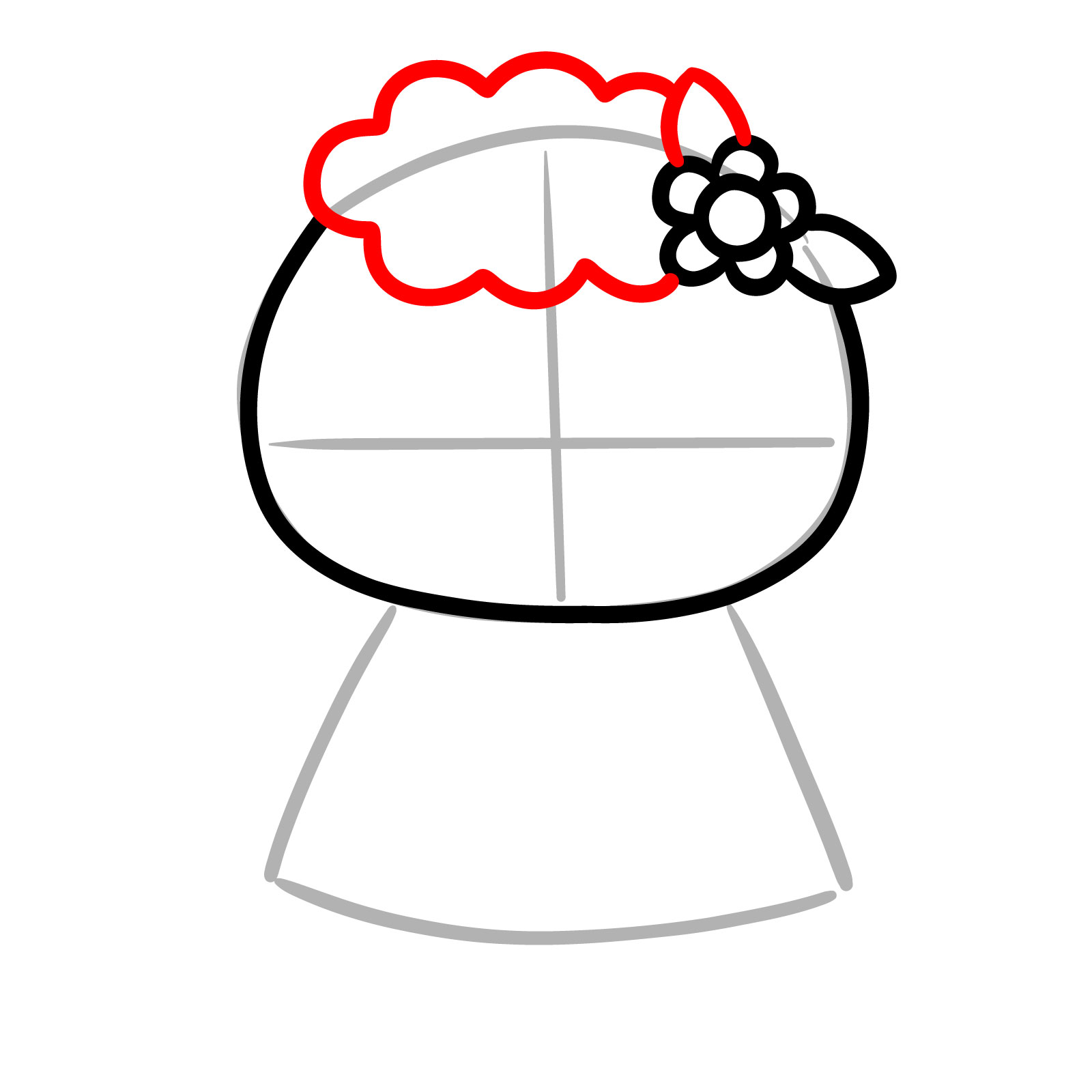 How to Draw Fifi from Hello Kitty - step 03