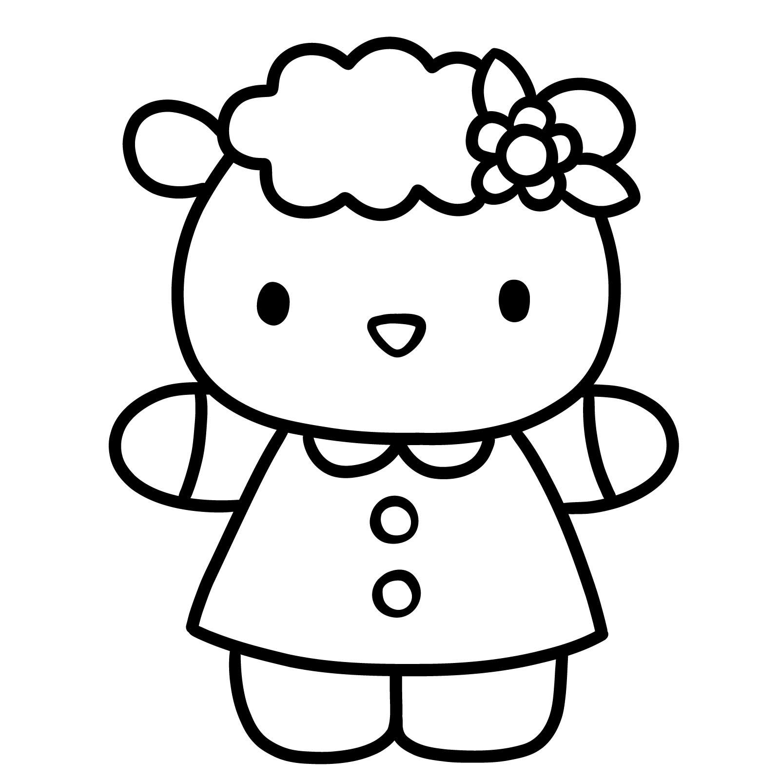 How to Draw Fifi from Hello Kitty - step 10
