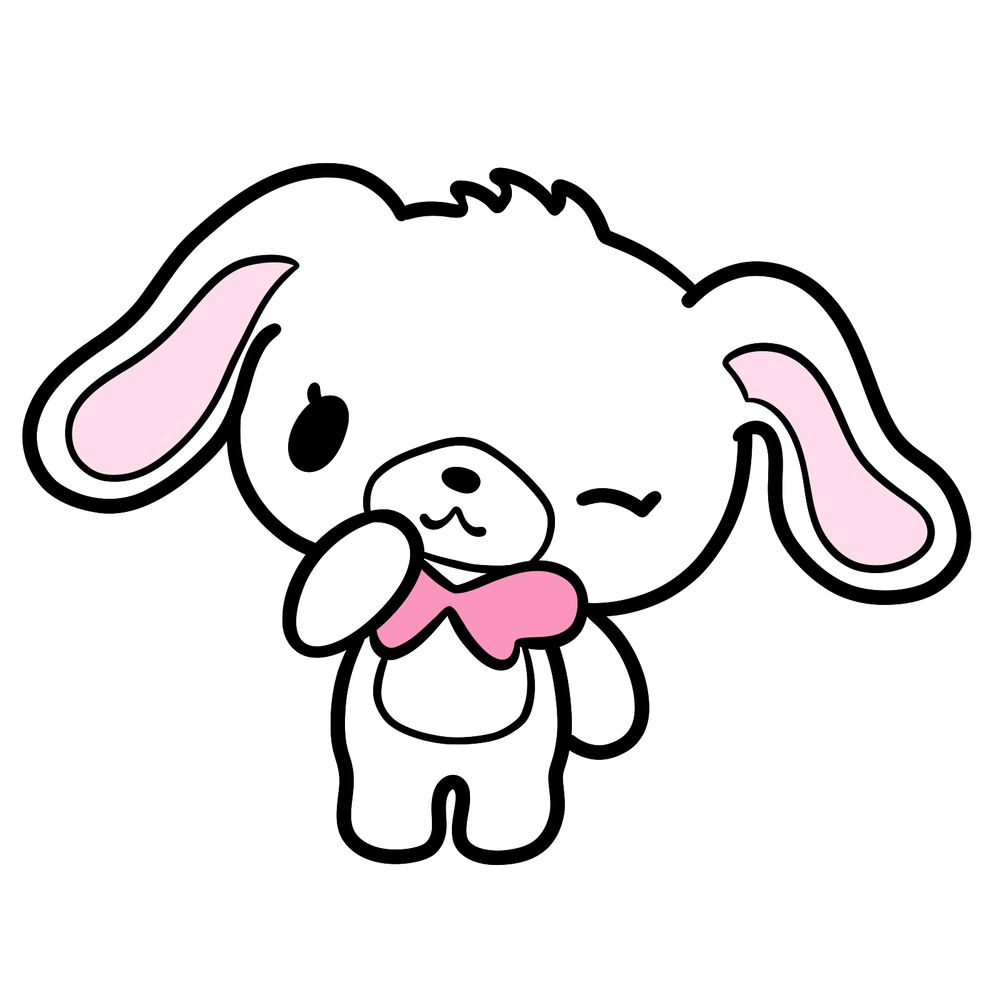 Learn How to Draw Shirousa – Cute Sanrio Bunny in 13 Steps